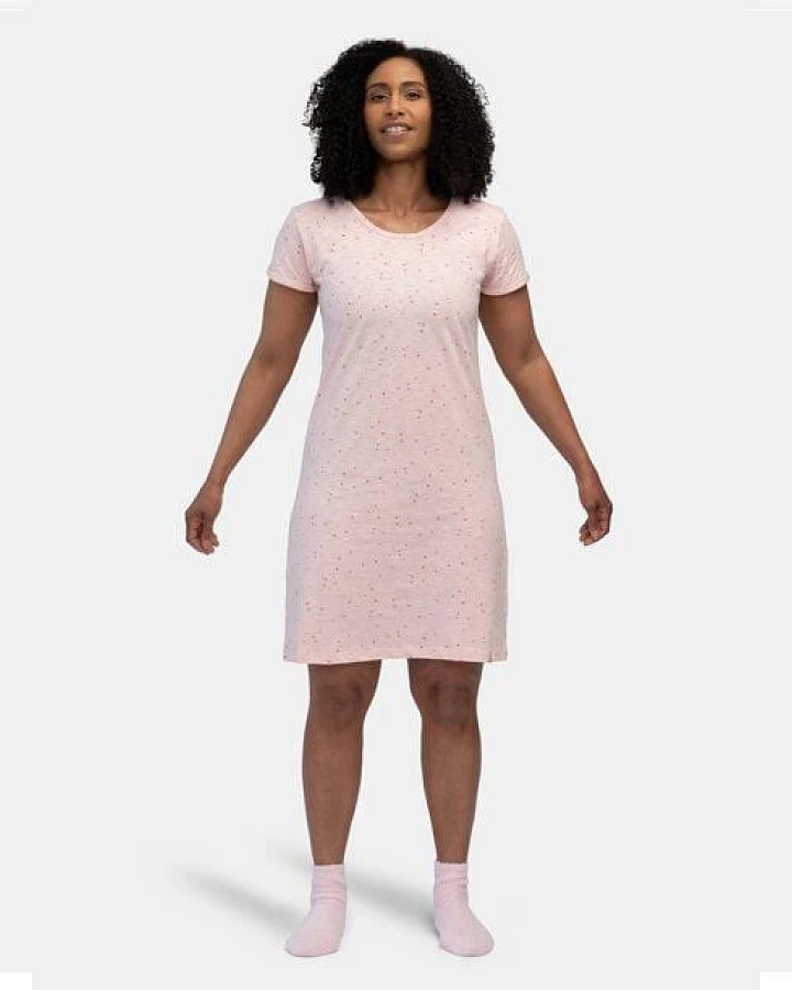 greenjama Damen Sleepshirt Slub Jersey mit Druck, aus Bio Baumwolle und GOTS zertifiziert