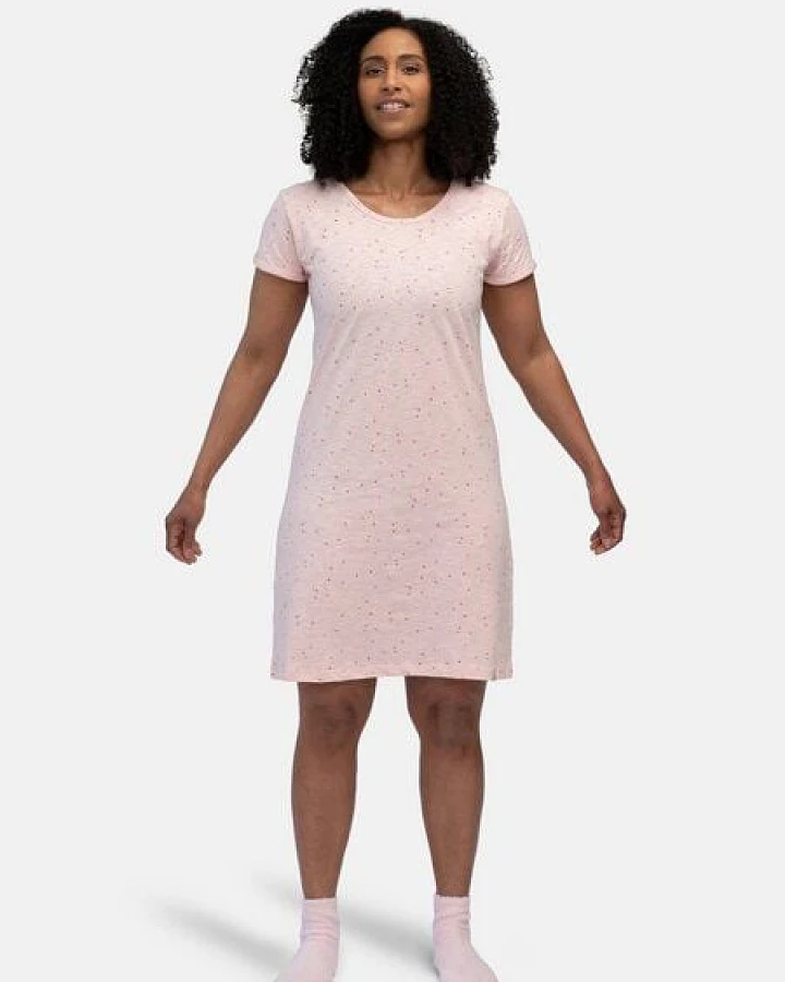greenjama Damen Sleepshirt Slub Jersey mit Druck, aus Bio Baumwolle und GOTS zertifiziert