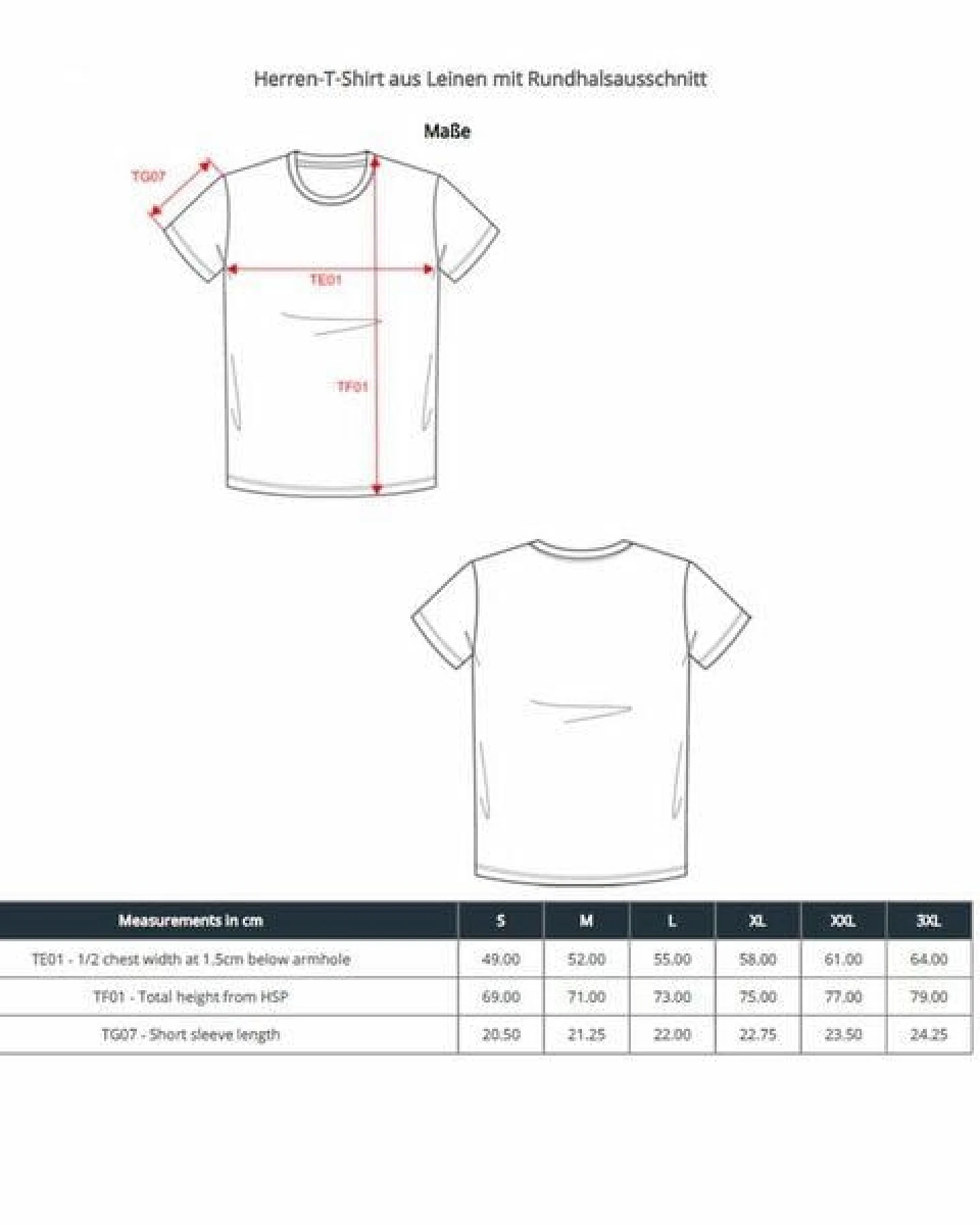 YTWOO Herren T-Shirt Rundhalsausschnitt aus 100% nachhaltigen Leinenfasern – Ansicht 2