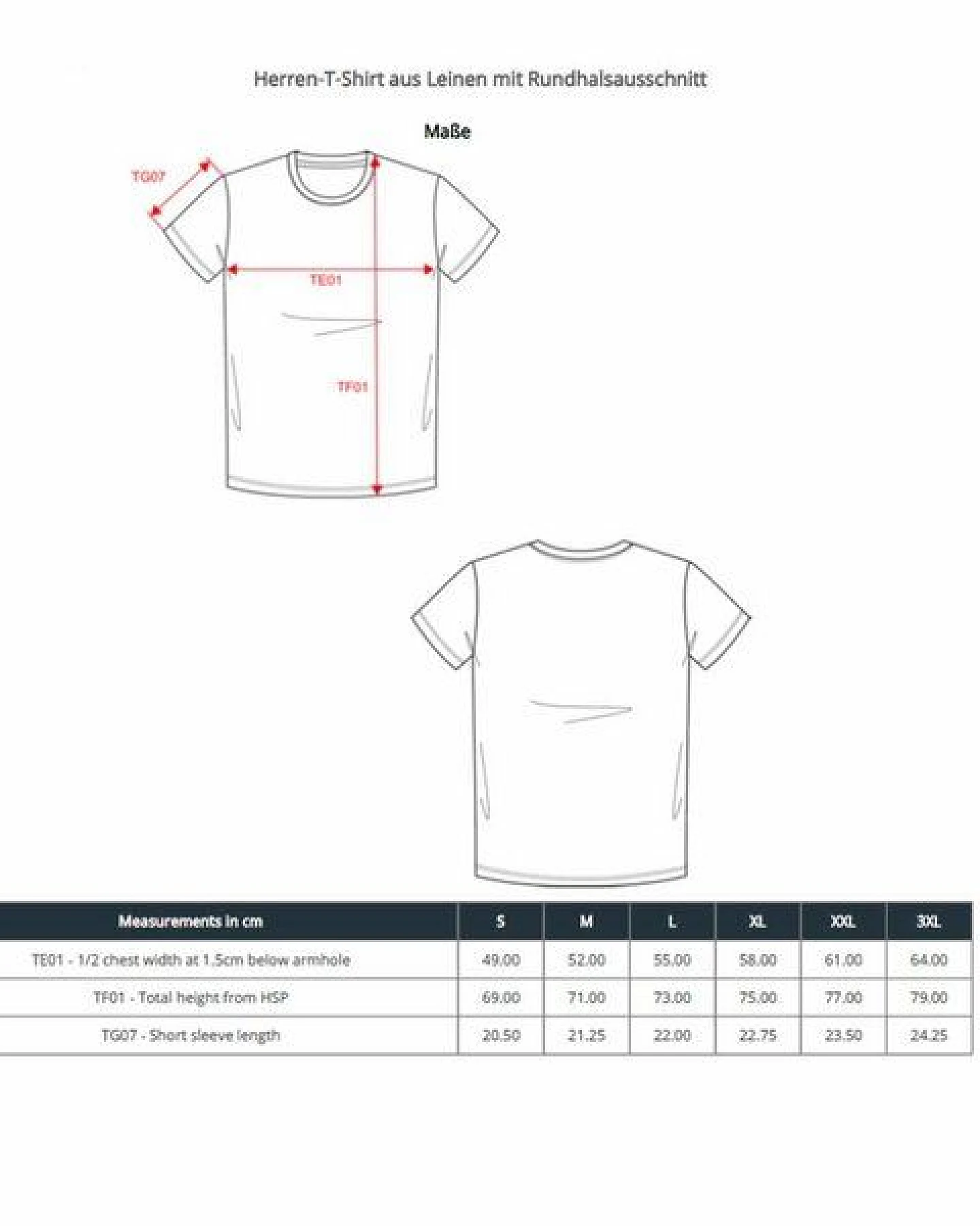 YTWOO Herren T-Shirt Rundhalsausschnitt aus 100% nachhaltigen Leinenfasern – Ansicht 2