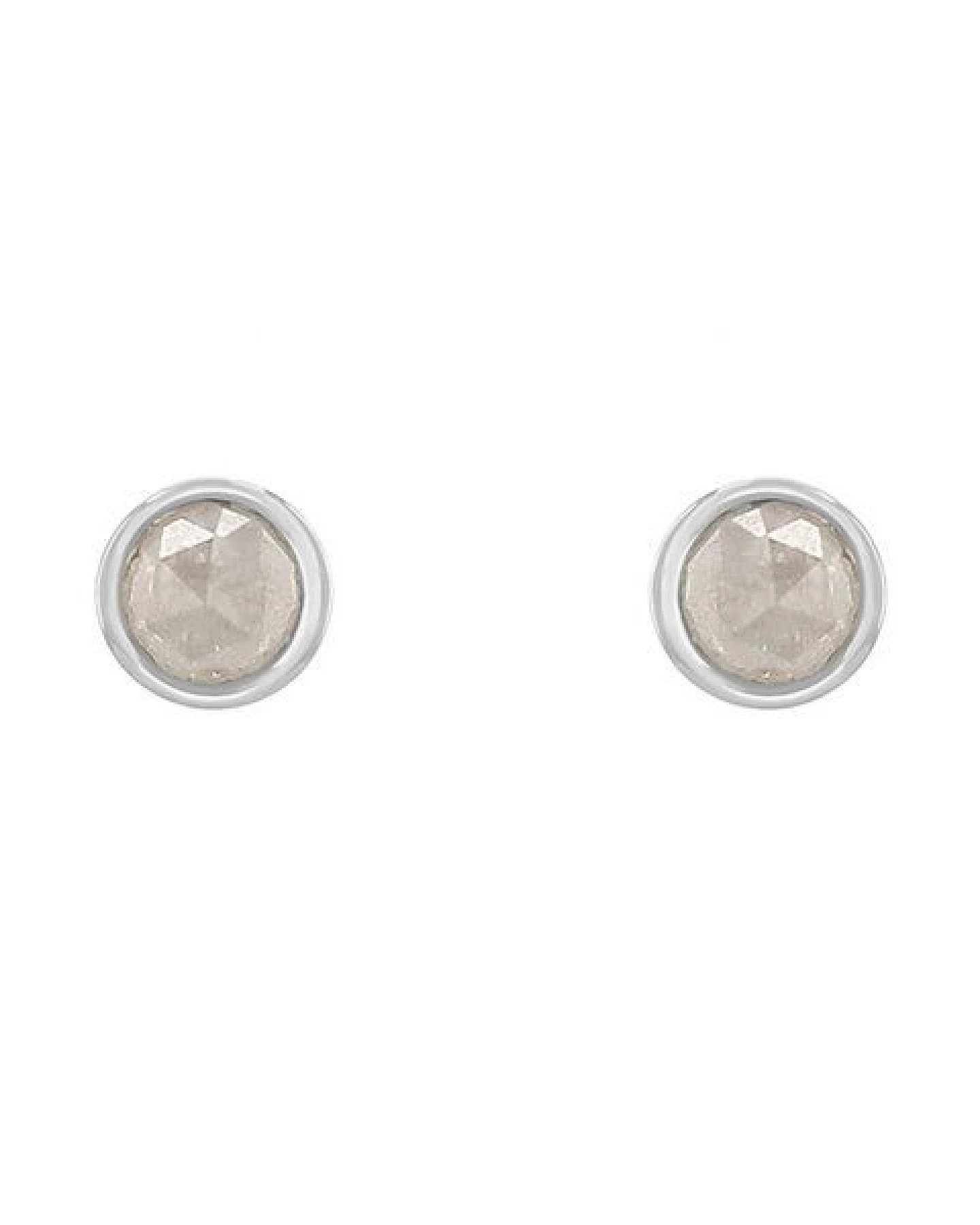 Eppi Minimalistische Ohrstecker mit Salt and Pepper Diamanten in Bezelfassung Tofine – Ansicht 3