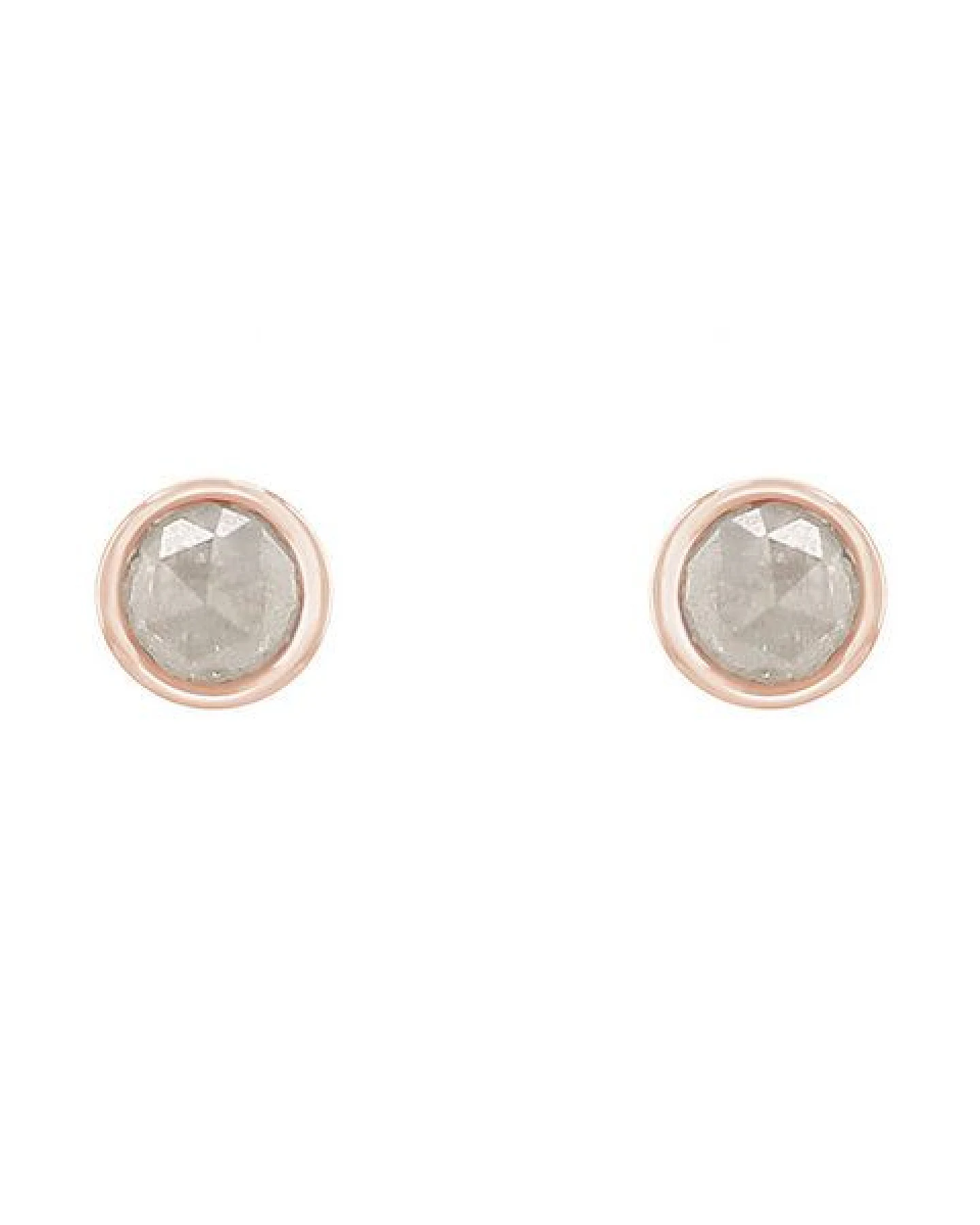 Eppi Minimalistische Ohrstecker mit Salt and Pepper Diamanten in Bezelfassung Tofine – Ansicht 3