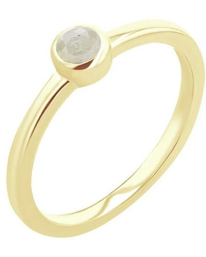 Eppi Minimalistischer Ring mit einem Salt and Pepper Diamanten Emilien