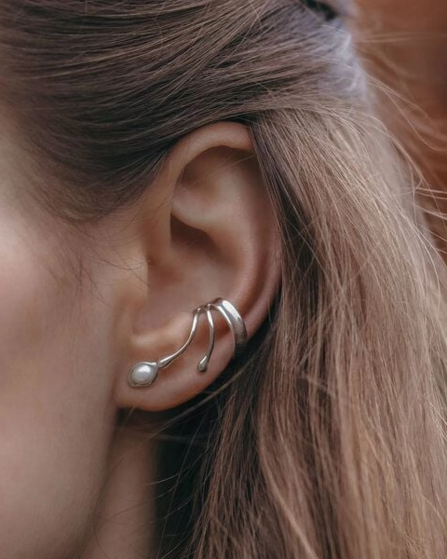 Nella & Sina Earcuff - Kleine Sina mit Perle – Ansicht 3