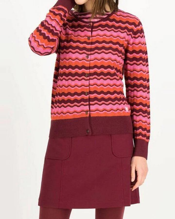 Blutsgeschwister Wellenstrick Cardigan Save The Brave