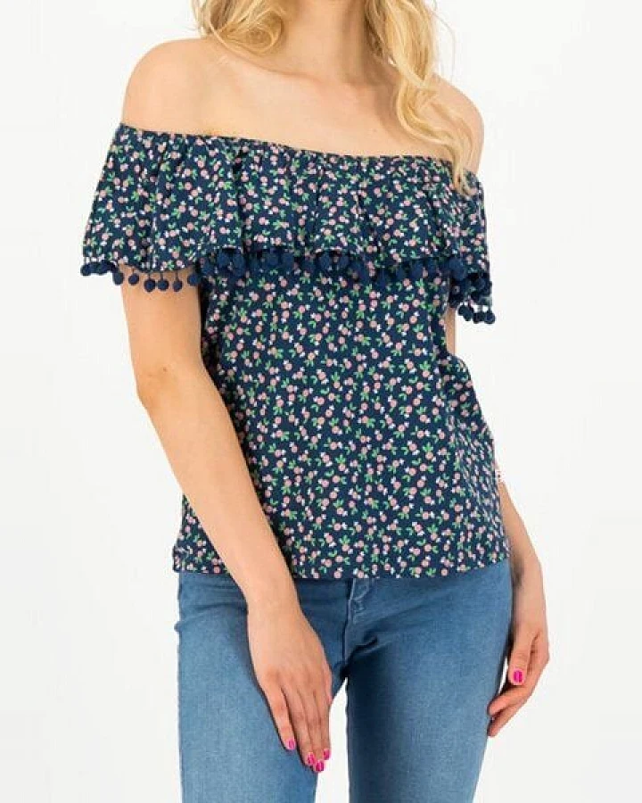 Blutsgeschwister Carmen Top Oh La Lure - Beach Berry