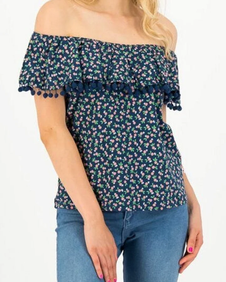 Blutsgeschwister Carmen Top Oh La Lure - Beach Berry