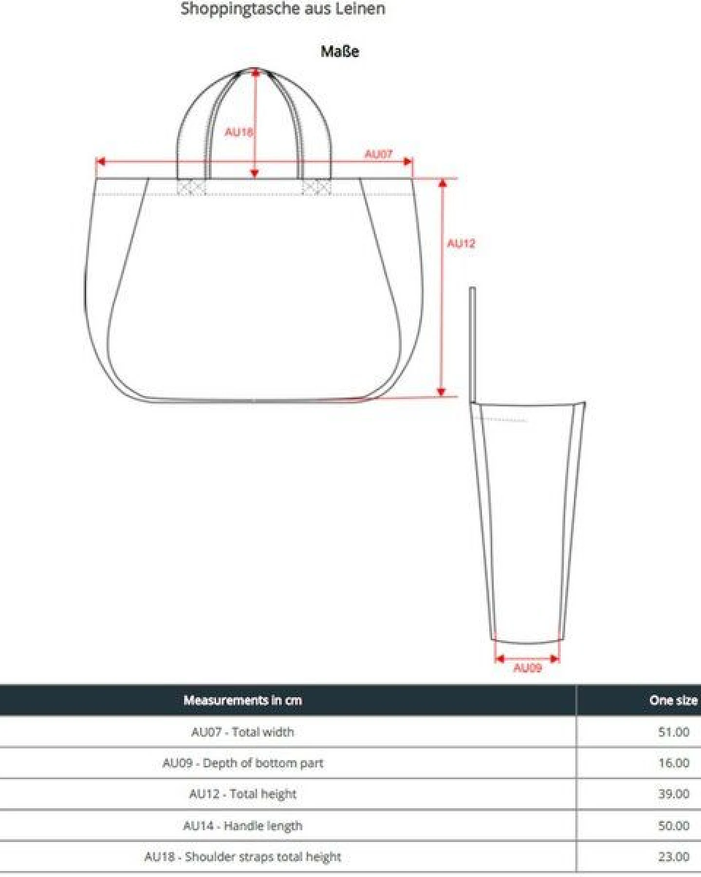 YTWOO Große Shopping Bag aus Leinen – Ansicht 3
