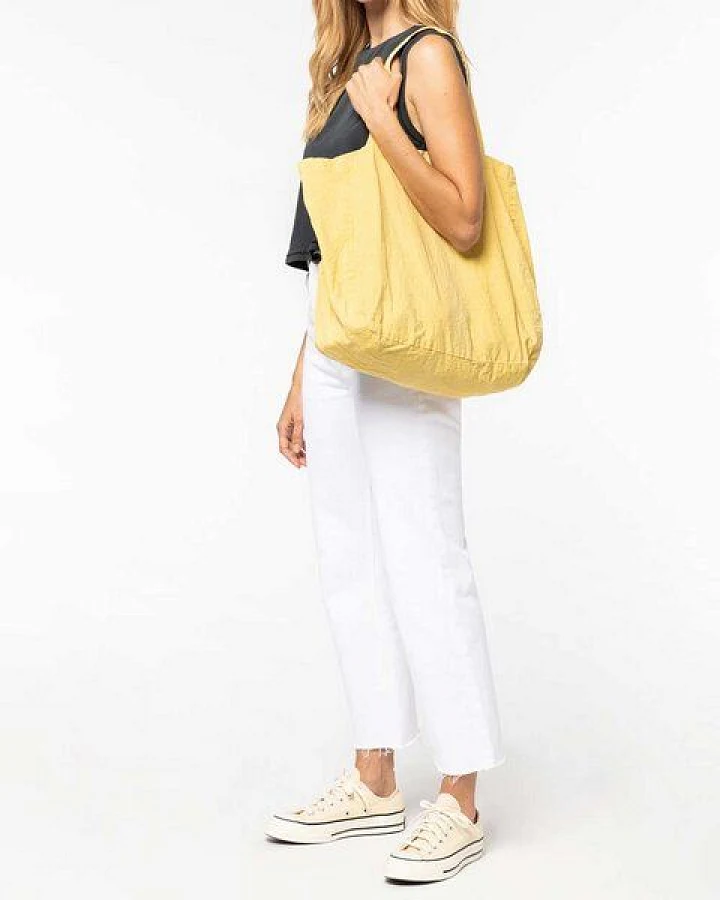 YTWOO Große Shopping Bag aus Leinen