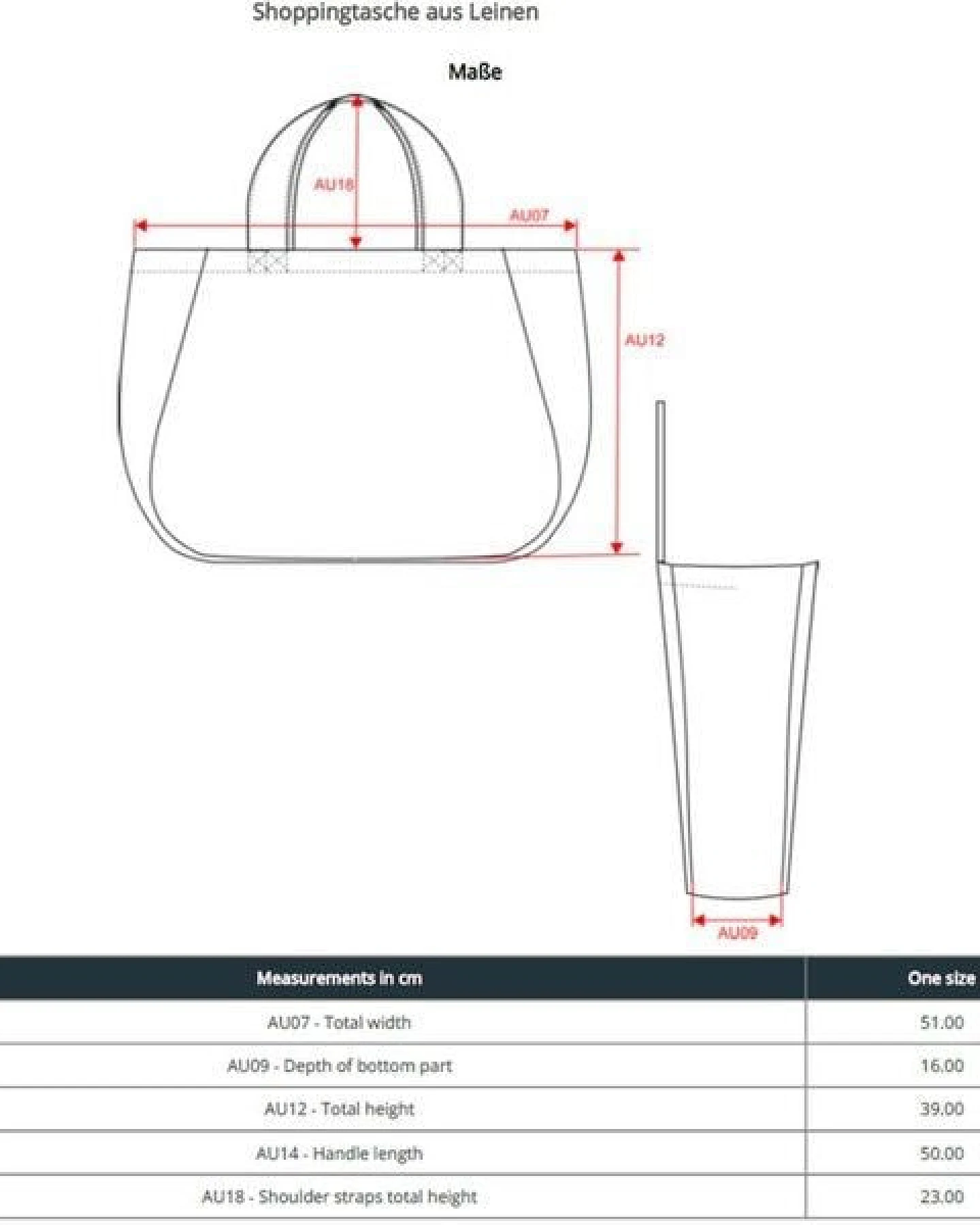 YTWOO Große Shopping Bag aus Leinen – Ansicht 4