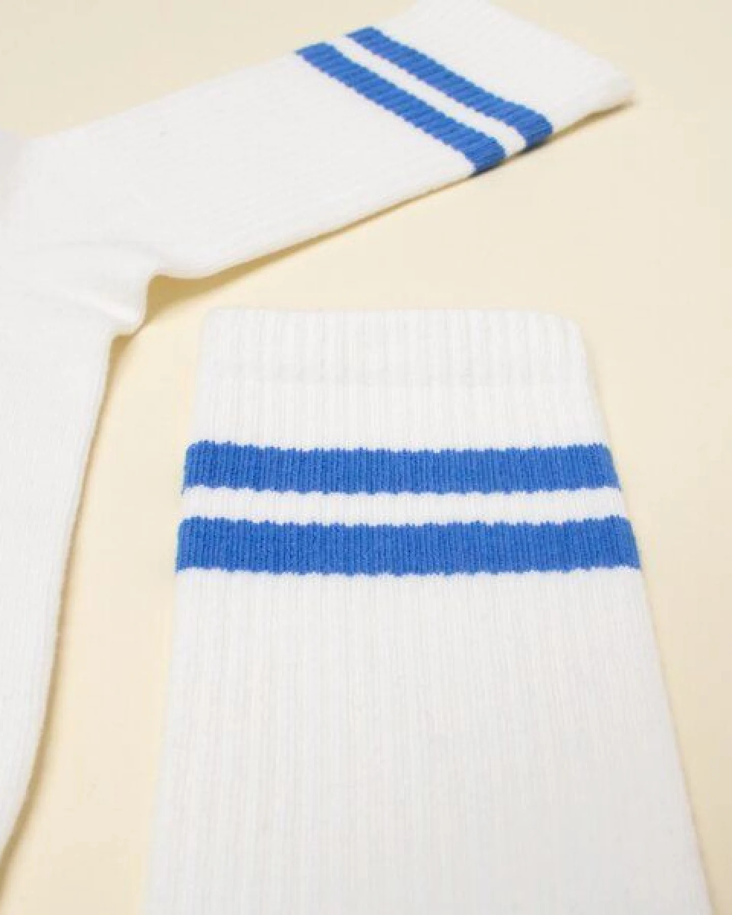 Tennissocken weiß/natur "popeia" mit Streifen – Ansicht 3