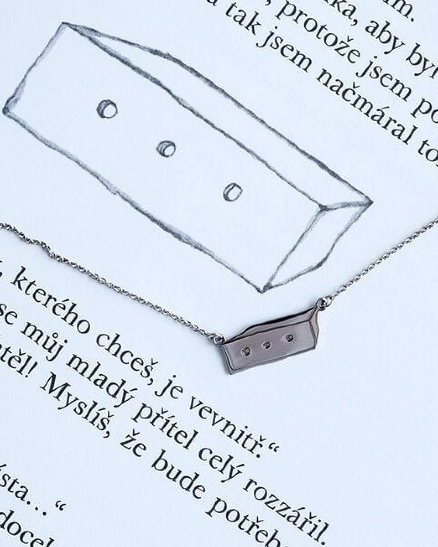 Eppi Kette aus Silber mit einem Kasten Der Kleine Prinz – Ansicht 4