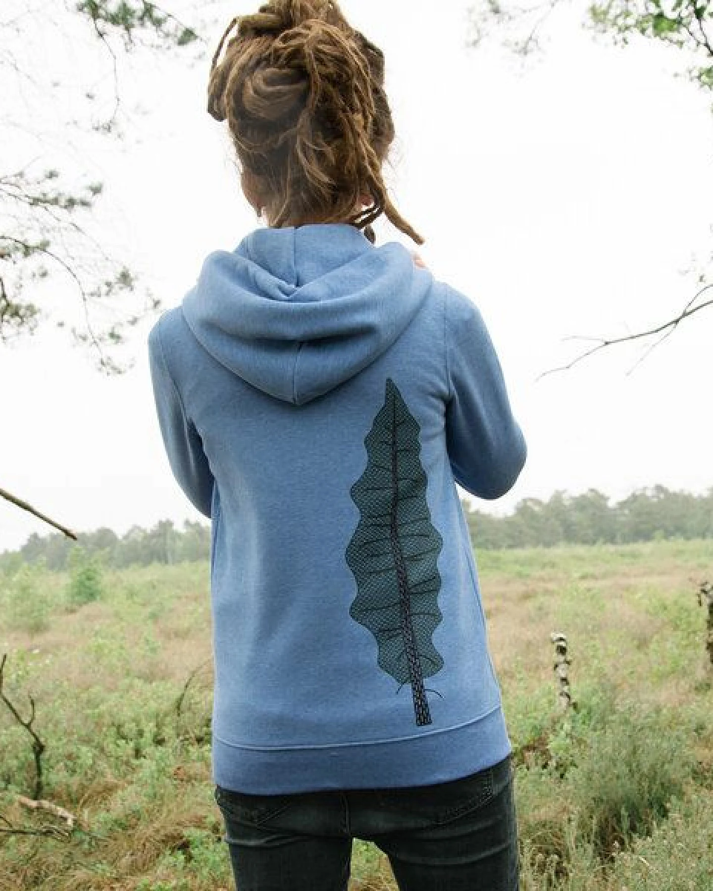 Cmig Tanne Kapuzenjacke in mid heather blue – Ansicht 3