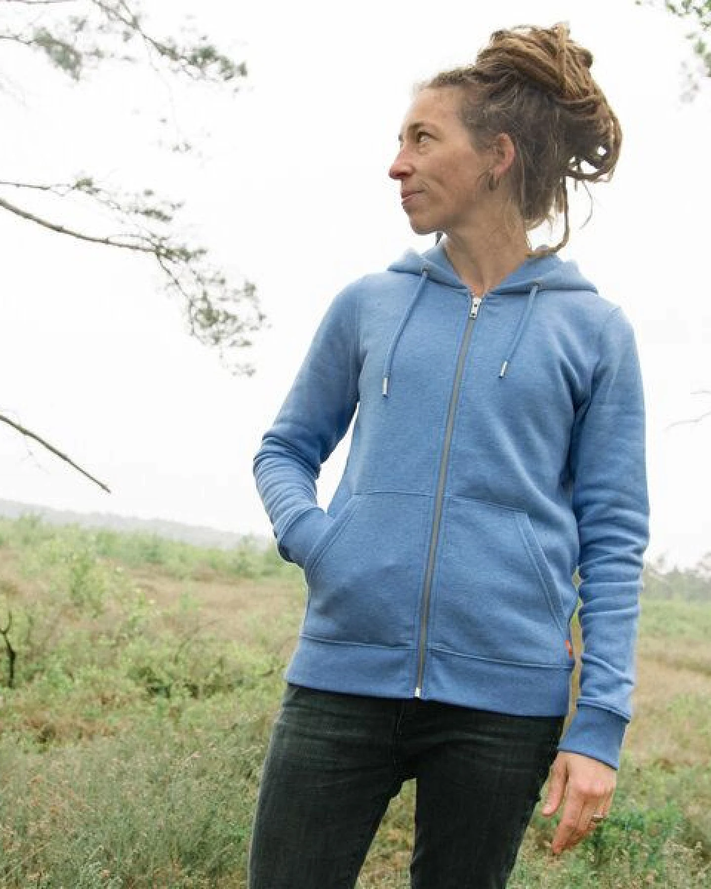 Cmig Tanne Kapuzenjacke in mid heather blue – Ansicht 4