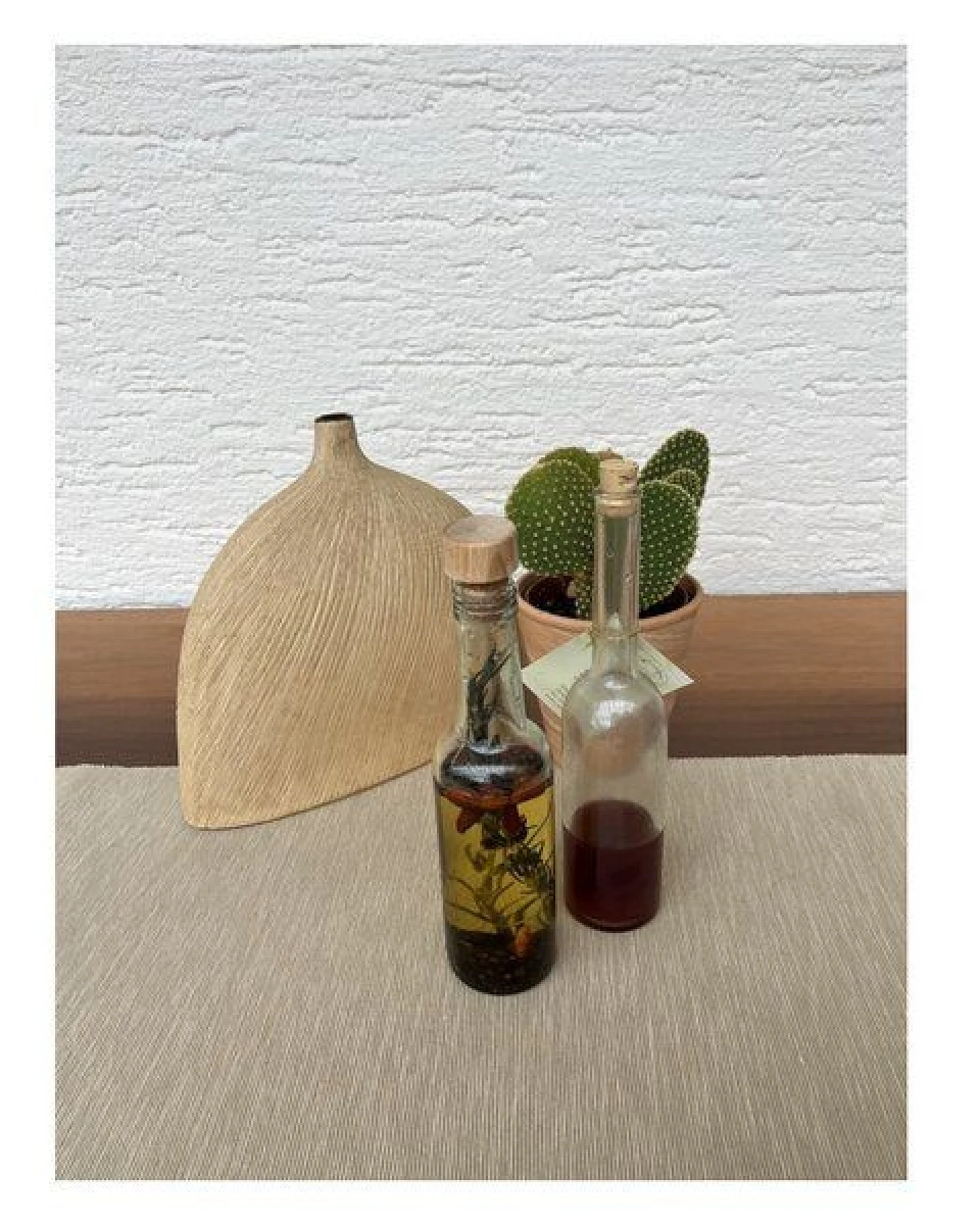 Kork-Deko Kunststoff-Ausgießer mit Holz-Deckel – Ansicht 4
