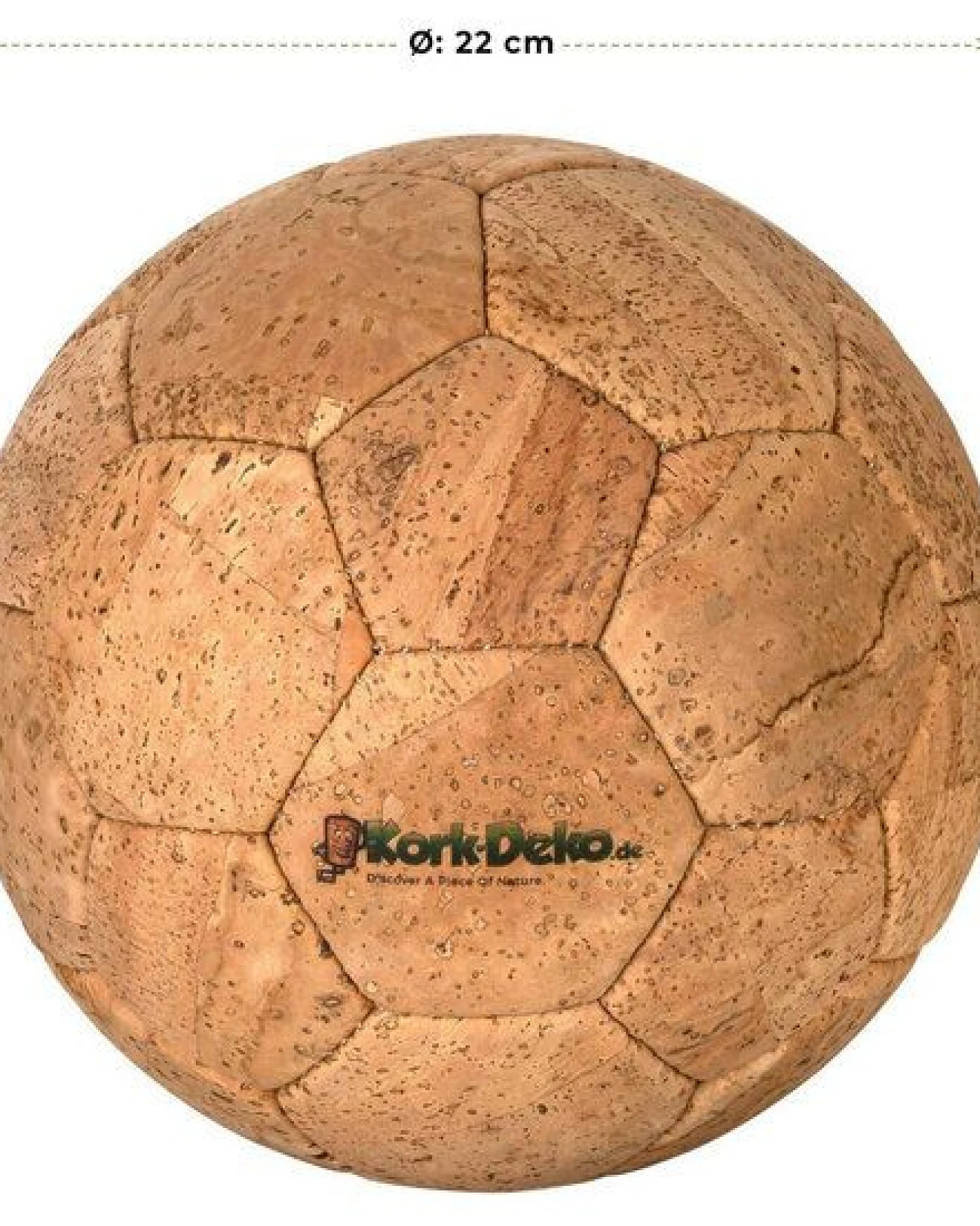 Kork-Deko nachhaltiger Fußball aus Kork – Ansicht 2