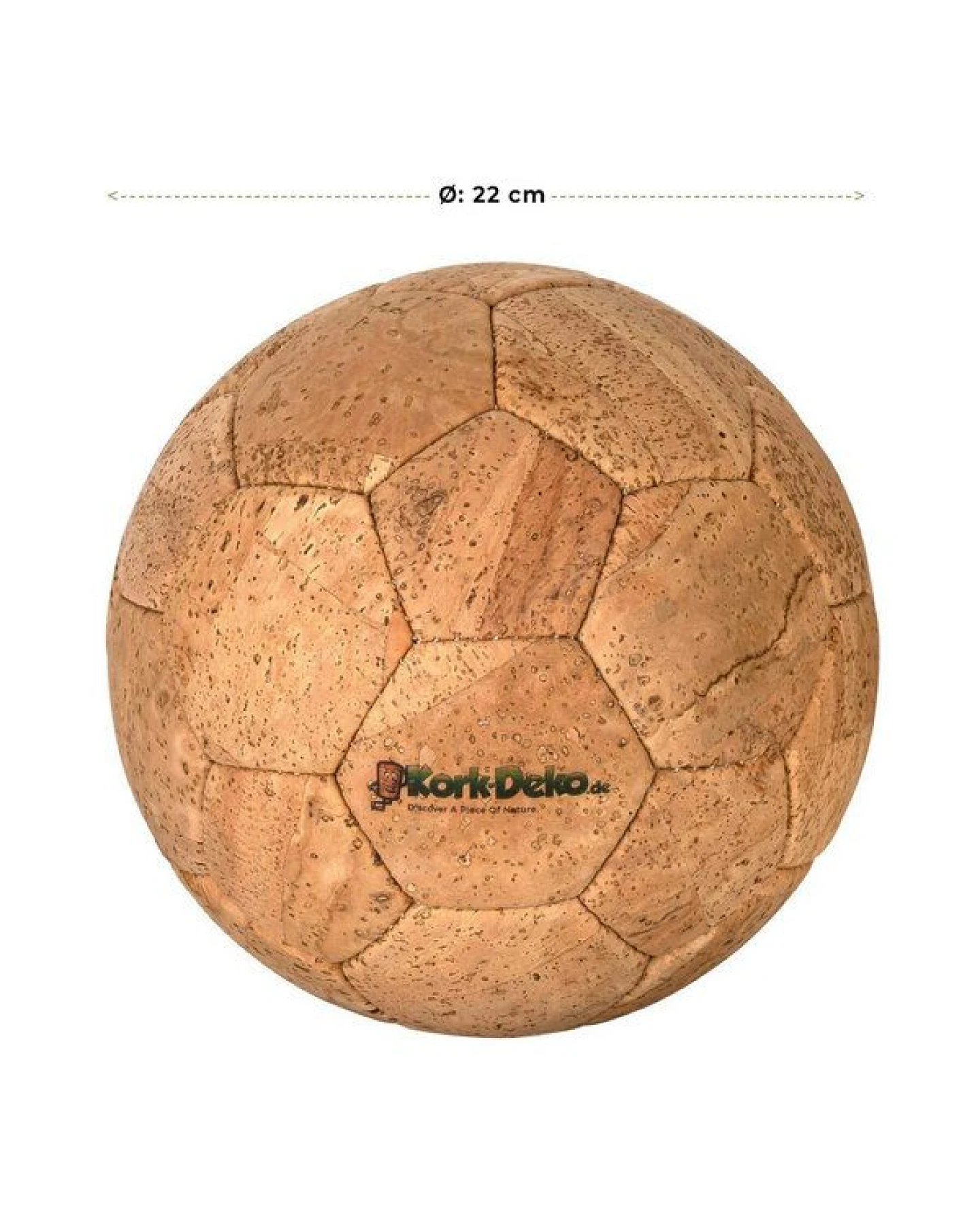 Kork-Deko nachhaltiger Fußball aus Kork – Ansicht 2