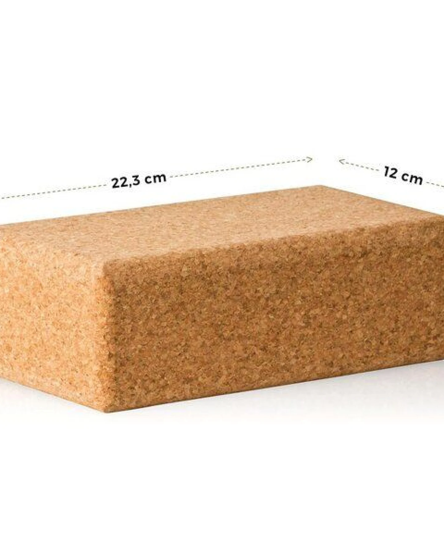 Kork-Deko einzelner Yoga Block Klotz aus Naturkork, Kork – Ansicht 2