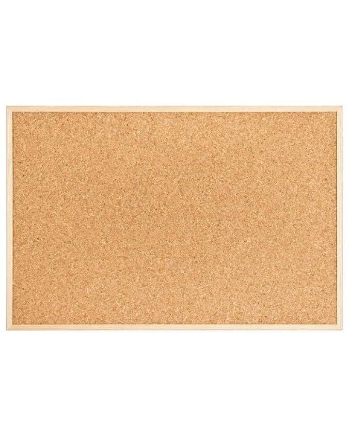 Kork-Deko XL Pinnwand Memoboard aus Kork mit Holzrahmen - 90x60cm