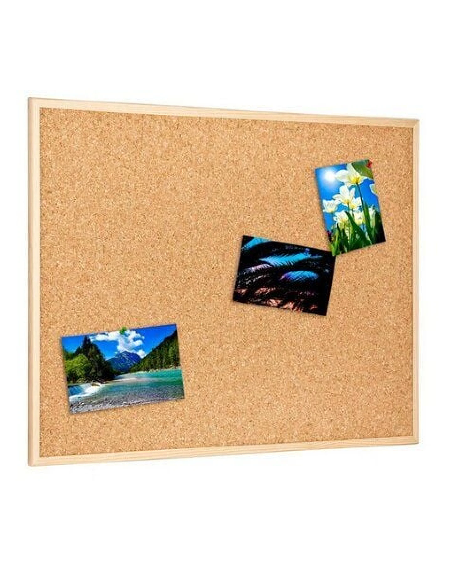 Kork-Deko XL Pinnwand Memoboard aus Kork mit Holzrahmen - 90x60cm – Ansicht 4