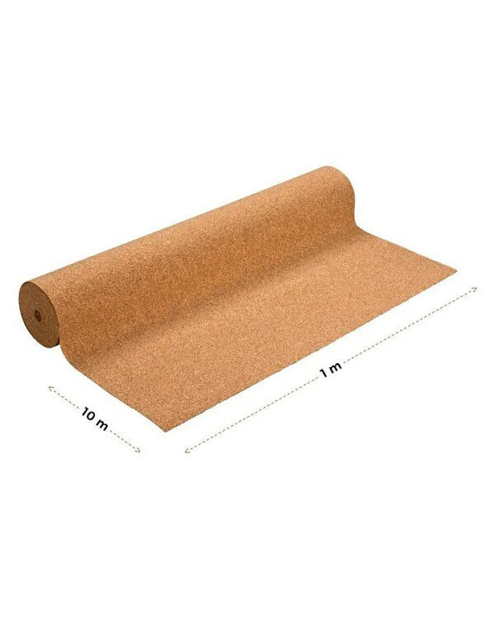 Kork-Deko 4,67 EUR/m² - Trittschalldämmung aus Kork - 10 qm Rolle mit 2mm Stärke
