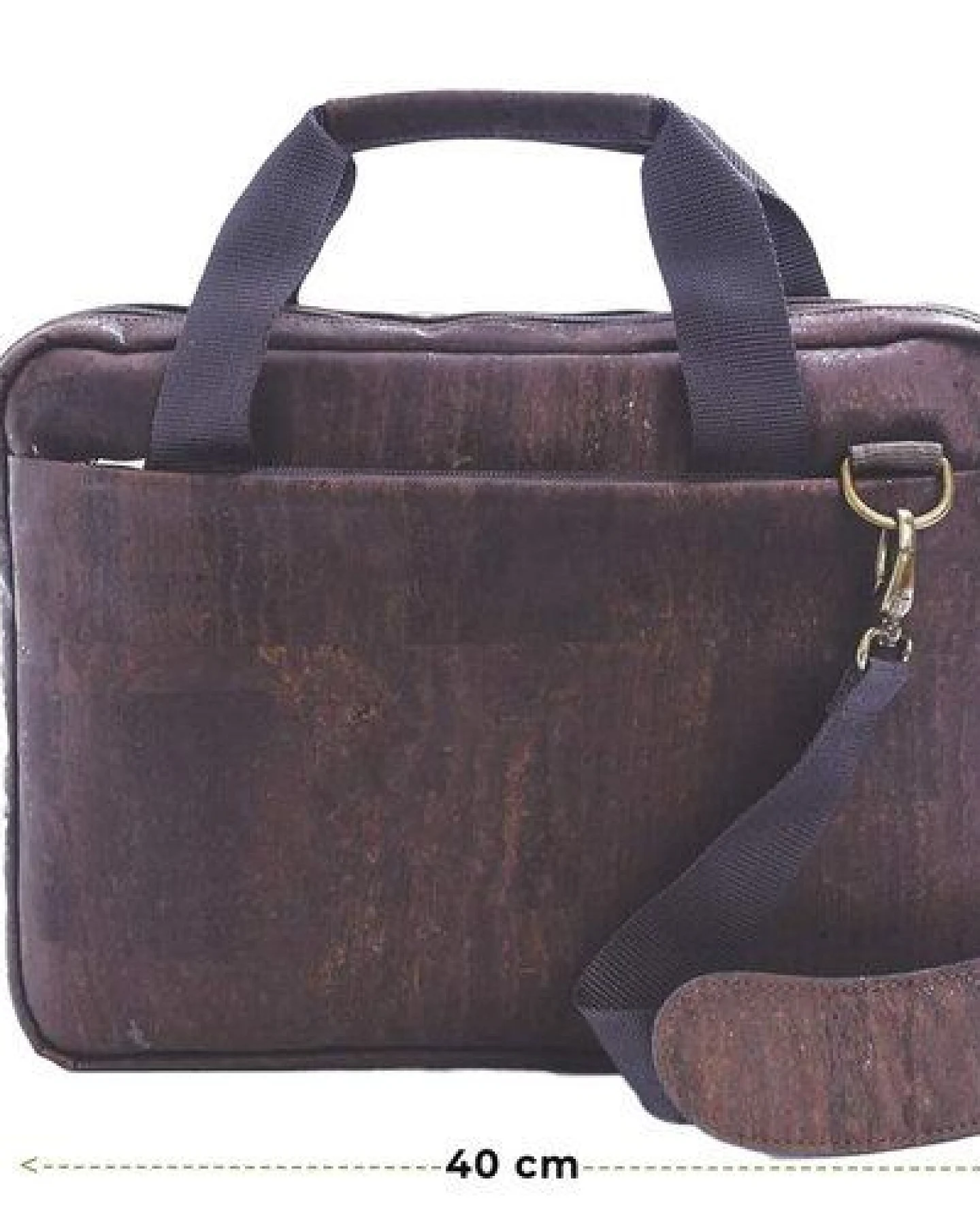 Kork-Deko stylische Schultertasche aus Kork-Stoff - Aktentasche – Ansicht 2