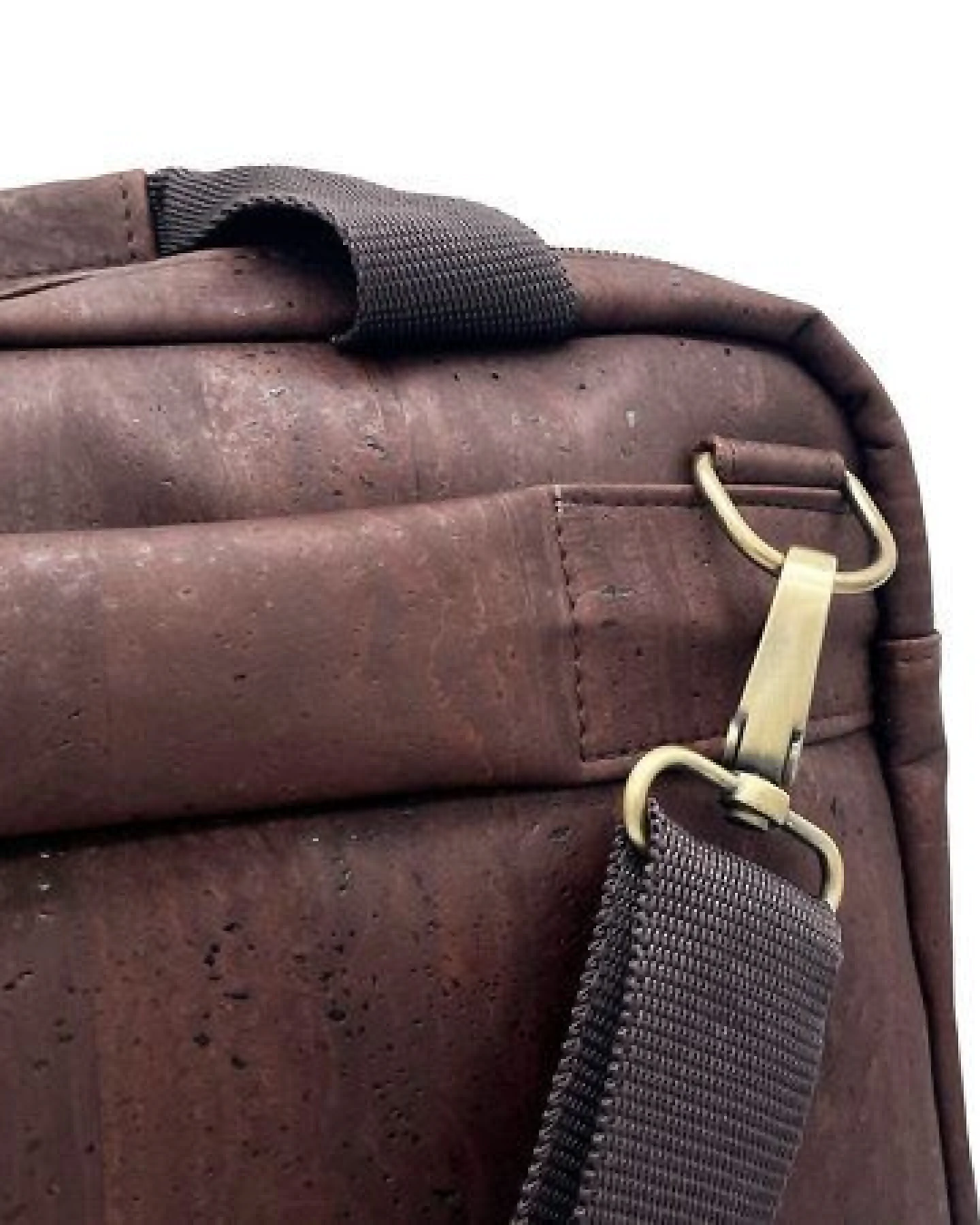 Kork-Deko stylische Schultertasche aus Kork-Stoff - Aktentasche – Ansicht 4