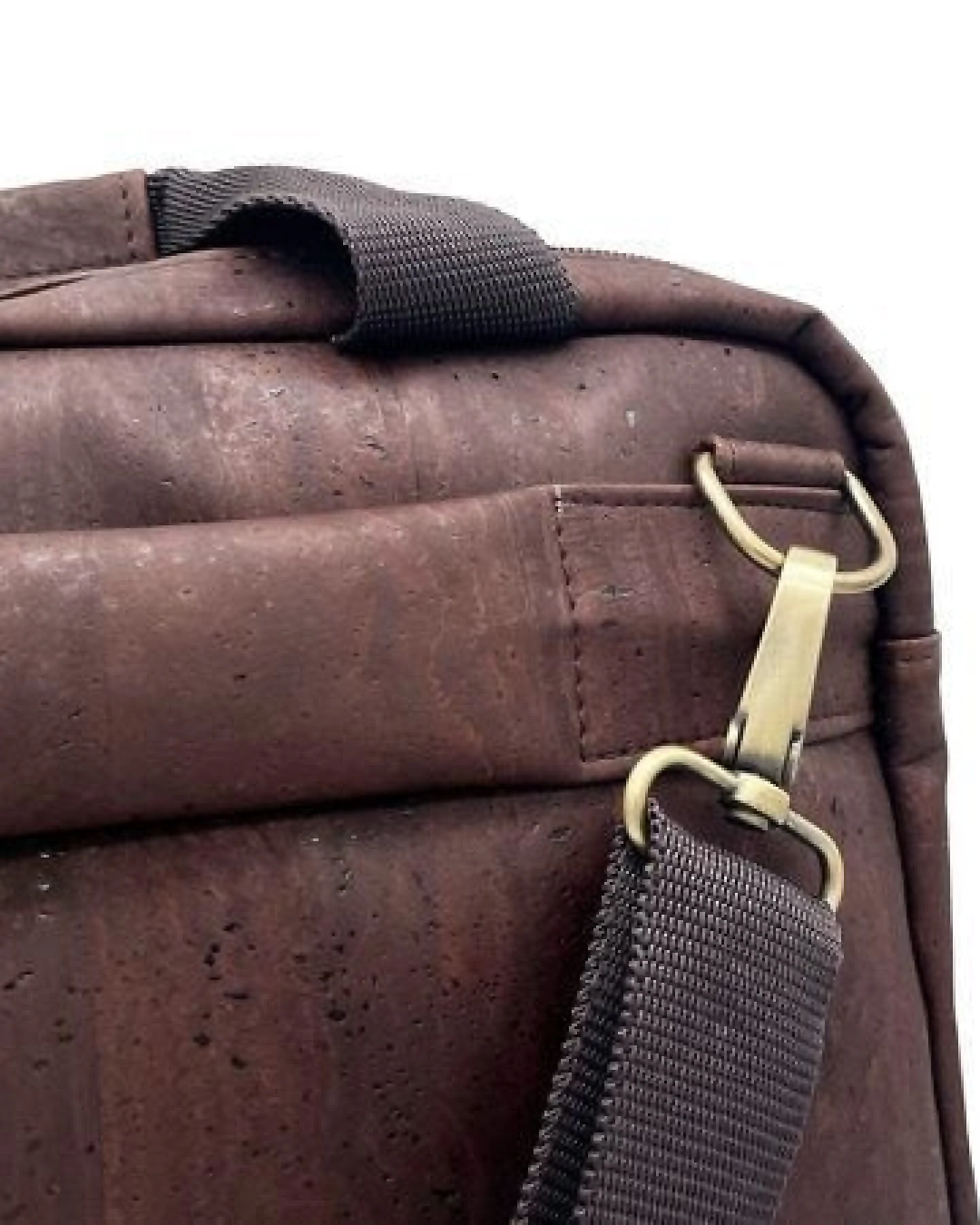 Kork-Deko stylische Schultertasche aus Kork-Stoff - Aktentasche – Ansicht 4