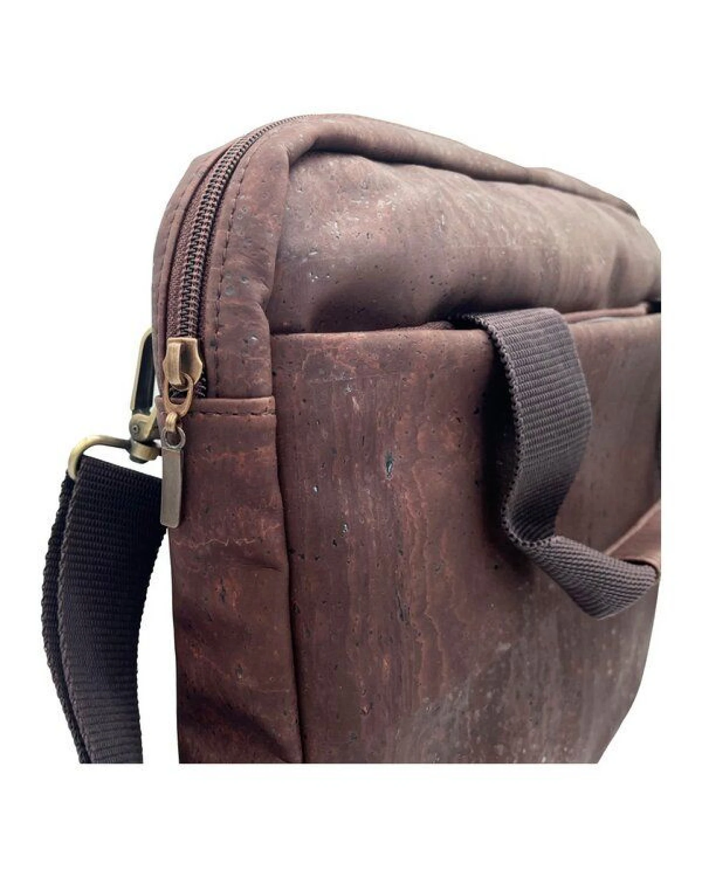 Kork-Deko stylische Schultertasche aus Kork-Stoff - Aktentasche – Ansicht 4