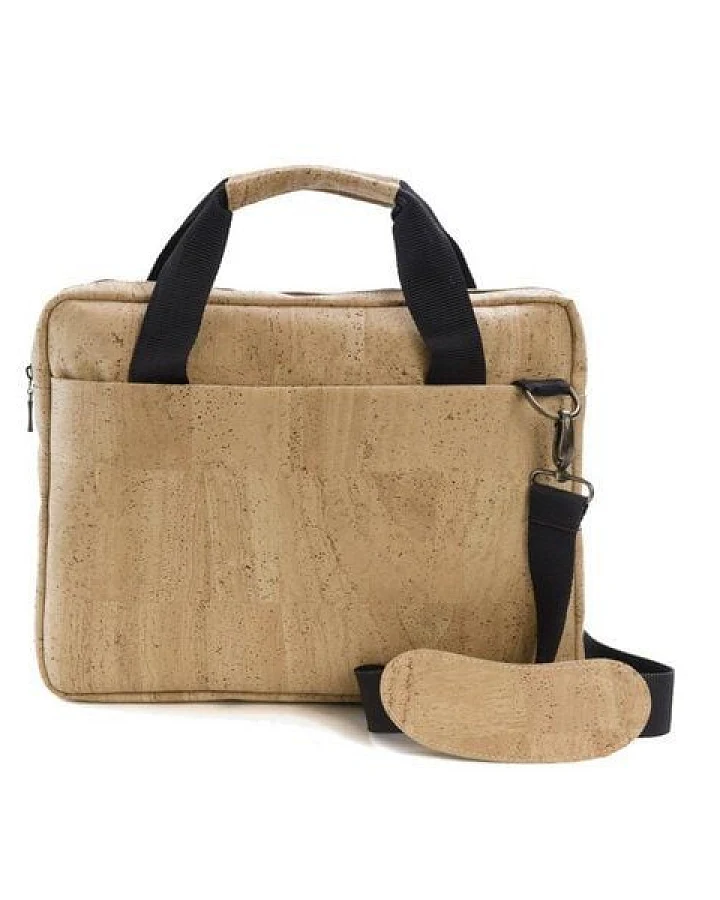 Kork-Deko stylische Schultertasche aus Kork-Stoff - Aktentasche