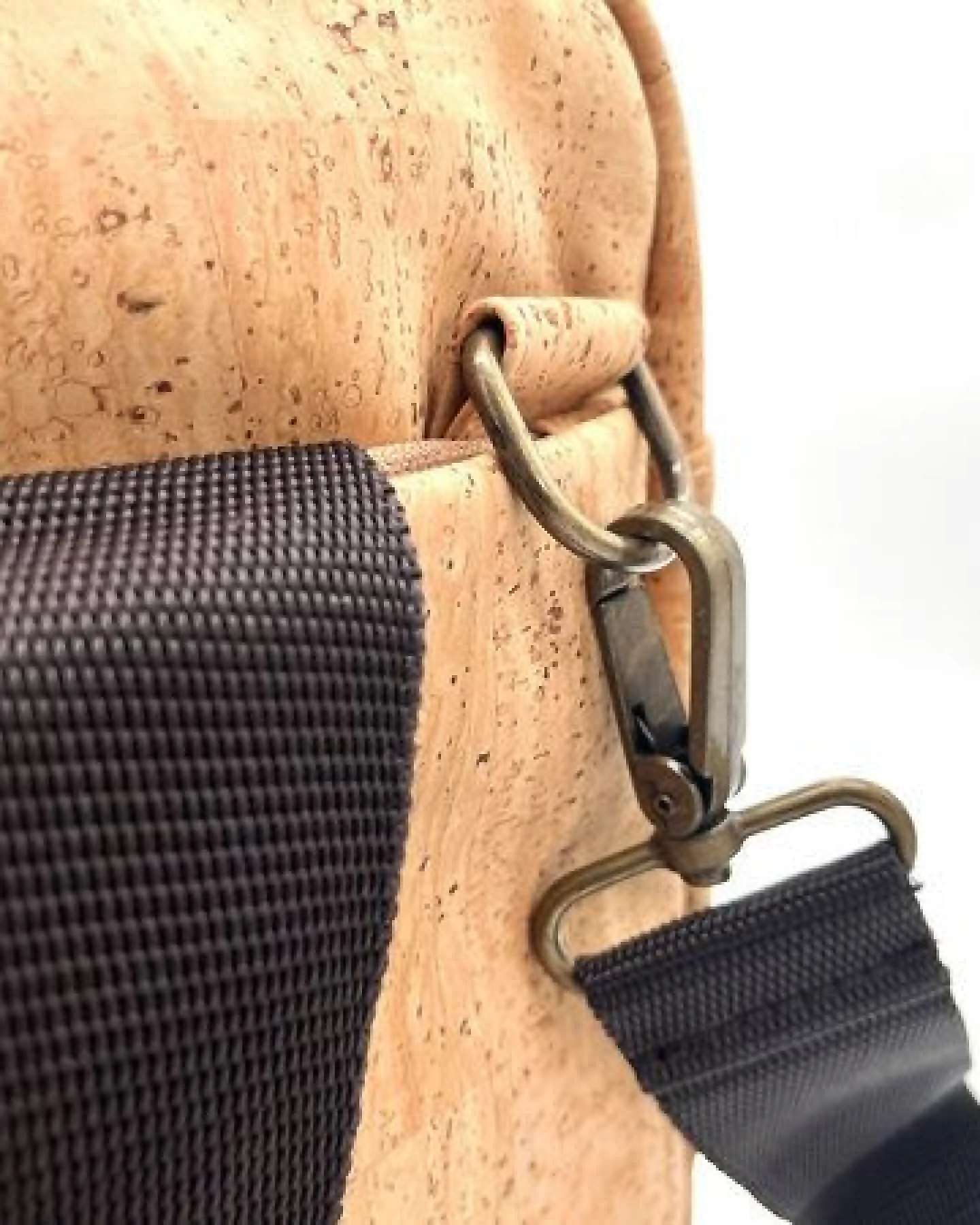 Kork-Deko stylische Schultertasche aus Kork-Stoff - Aktentasche – Ansicht 3