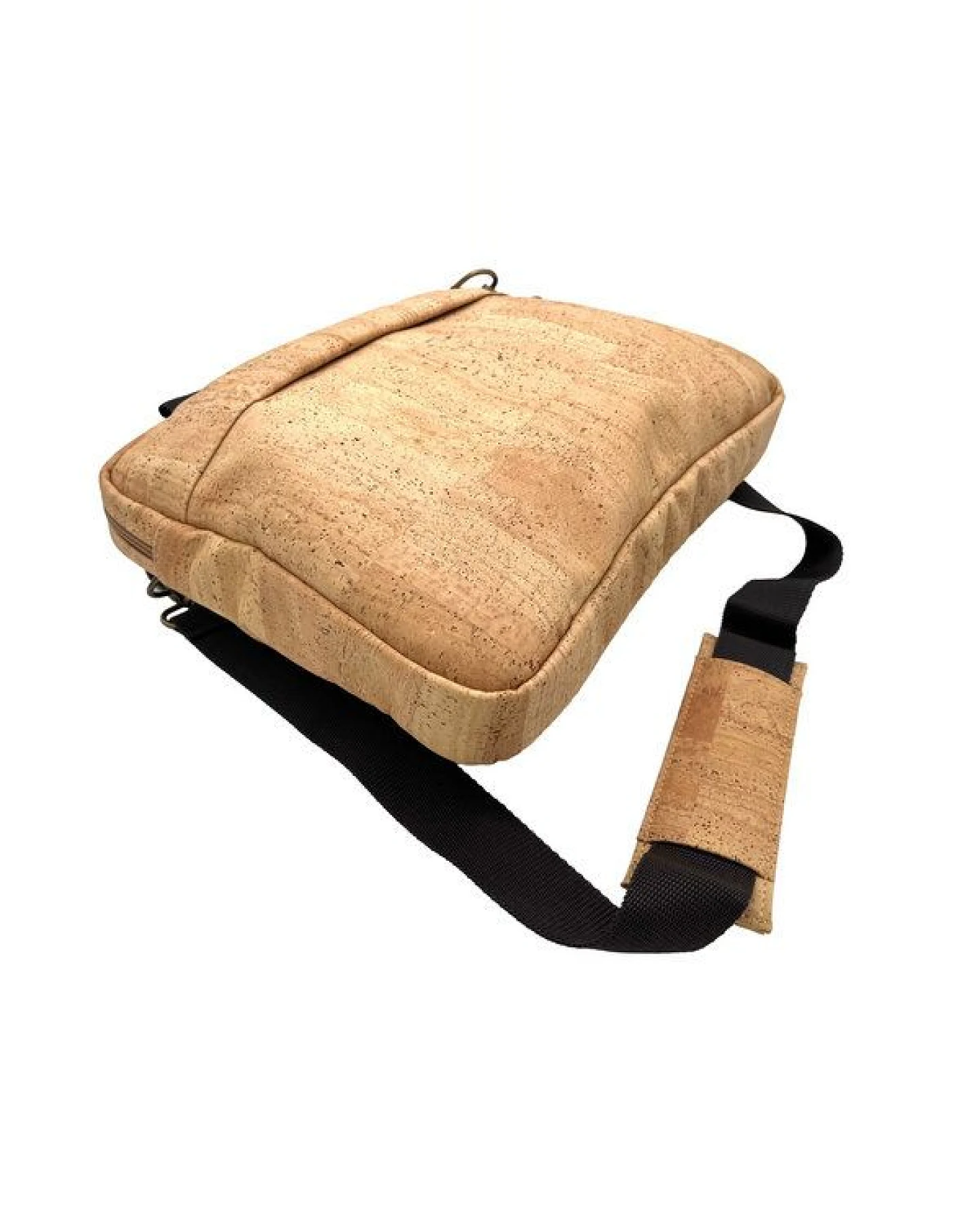 Kork-Deko stylische Schultertasche aus Kork-Stoff - Aktentasche – Ansicht 4