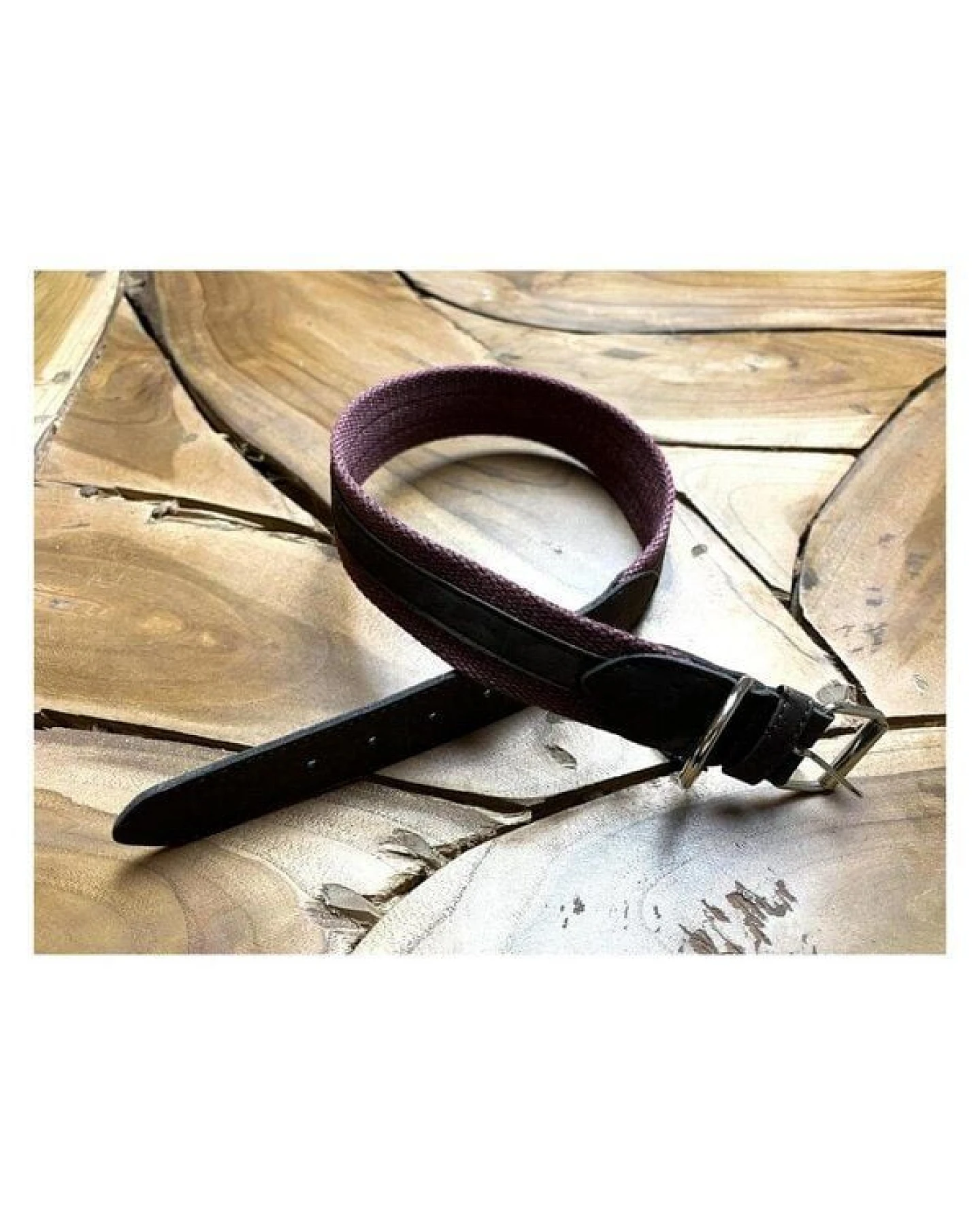 Kork-Deko Hunde-Halsband aus Kork in BEIGE oder ROT-BRAUN – Ansicht 4