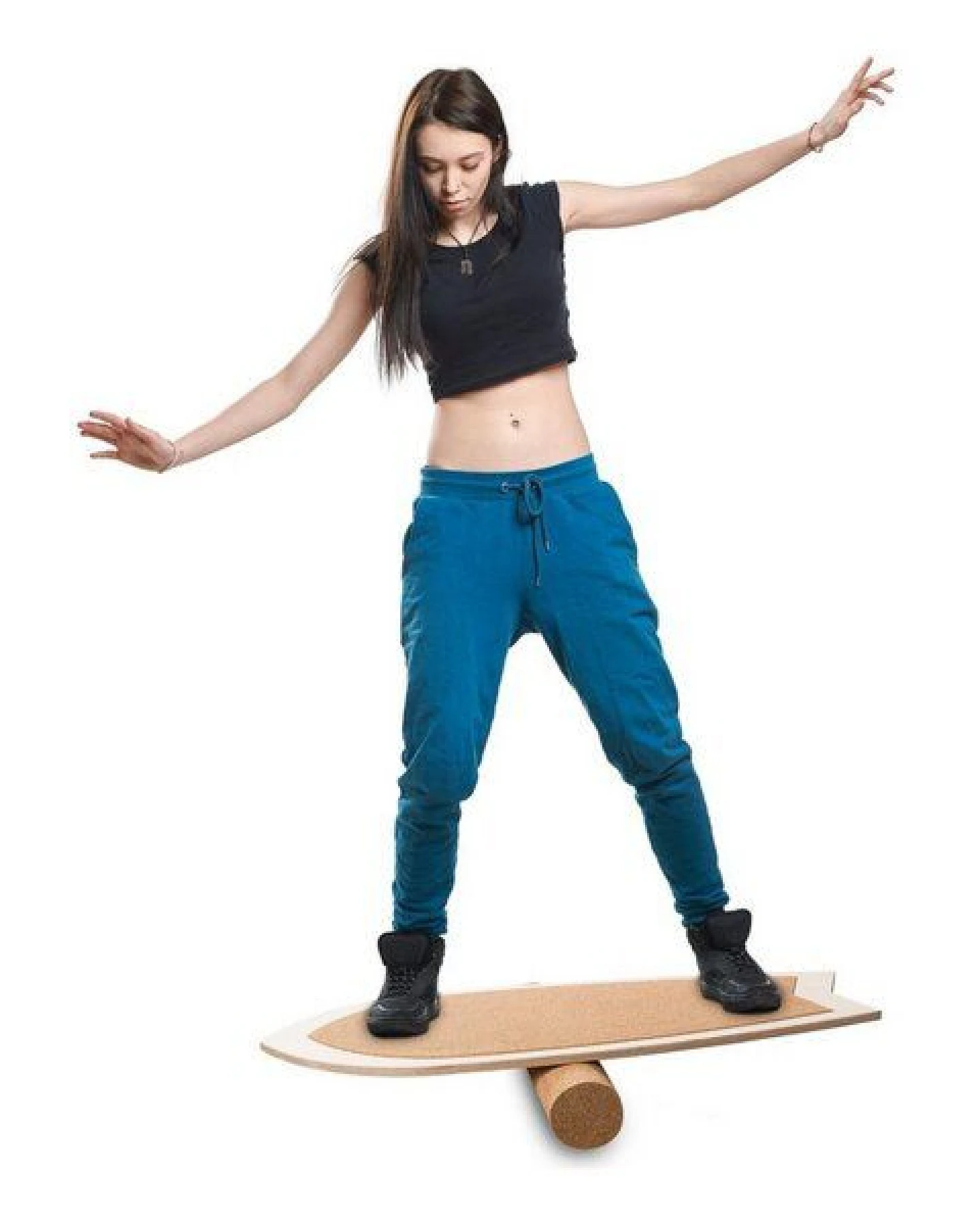 Kork-Deko Surf Balanceboard mit Korkmatte & Korkrolle – Ansicht 4
