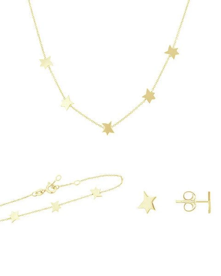 Eppi Silbernes Schmuck-Set mit Anhängern Der kleine Prinz