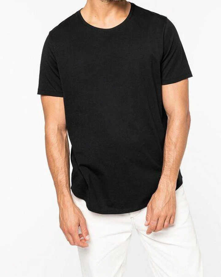 YTWOO Herren-T-Shirt mit abgerundetem Saum aus 100% nachhaltiger Bio-Baumwolle