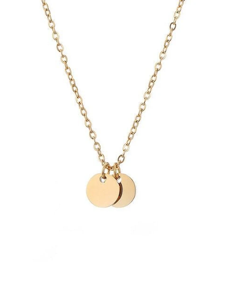 Kreis Kette mit 2,3 oder 4 Münzen in 6mm mit 42+8 cm langer Kette von Elektropulli