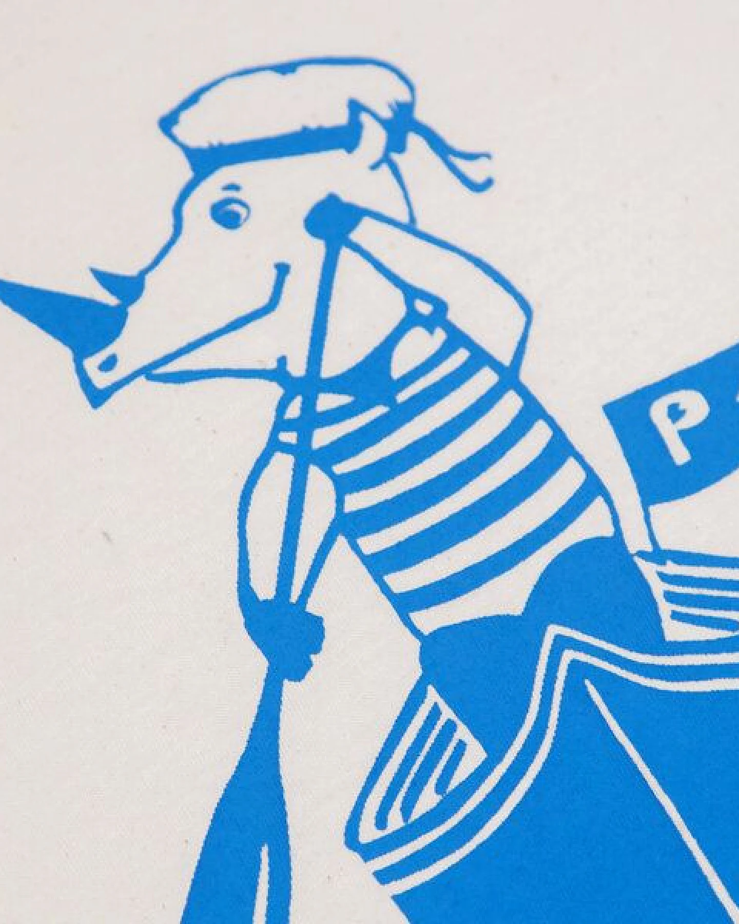 päfjes Nils Nashorn im Ruderboot - Kinder Shirt - fair gehandelt - Bio - Natur/Blau – Ansicht 2