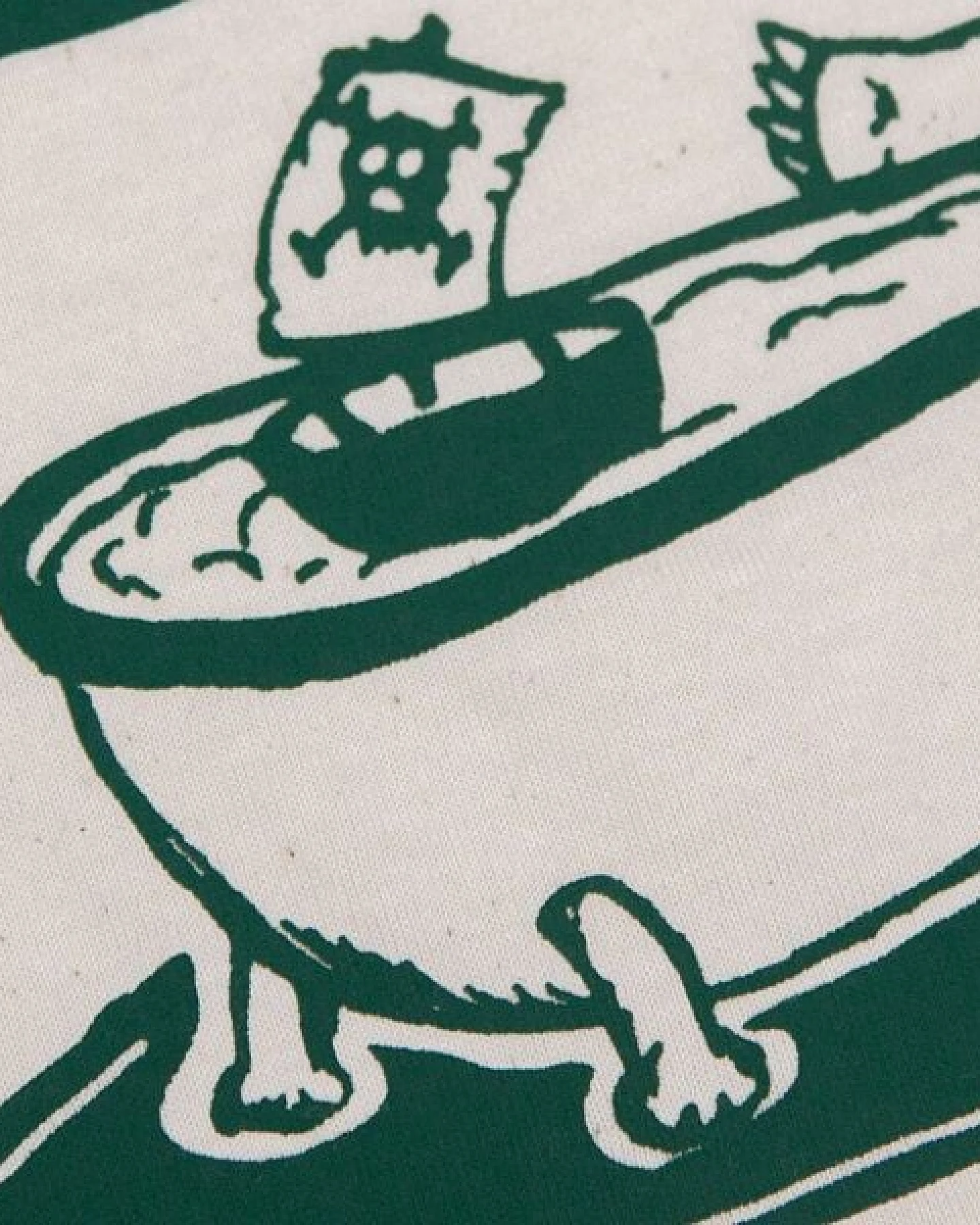 päfjes Kriss Krokodil in Badewanne - Kinder Shirt - fair gehandelt - Bio - Natur/Grün – Ansicht 3