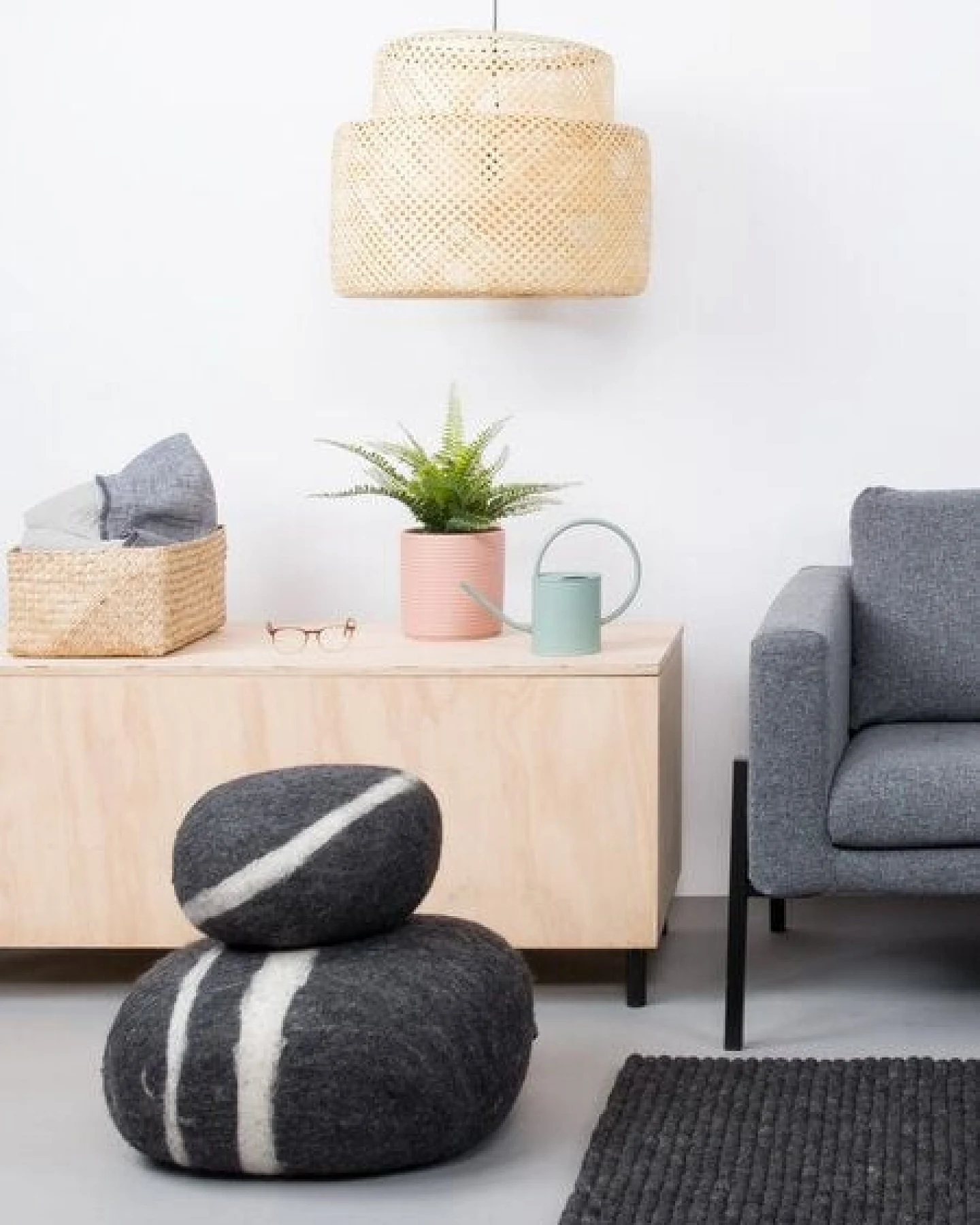 myfelt Filz Kieselstein (Pouf), 100% Schurwolle – Ansicht 4