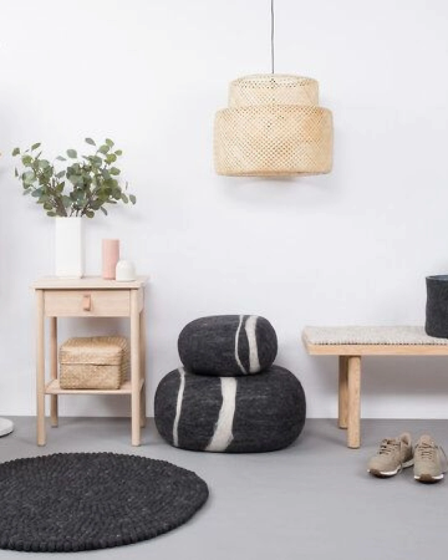 myfelt Filz Kieselstein (Pouf), 100% Schurwolle – Ansicht 3