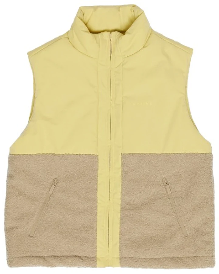 Mazine - Women's Fabric Blocking Vest - Fleeceweste Gr XS beige