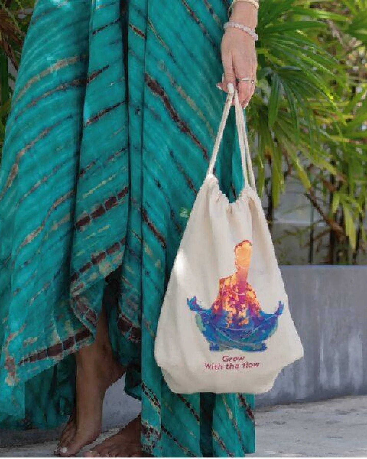 Divasya Turnbeutel Yoga / Gym Bag / Festival-Rucksack aus 100% Biobaumwolle – Ansicht 4