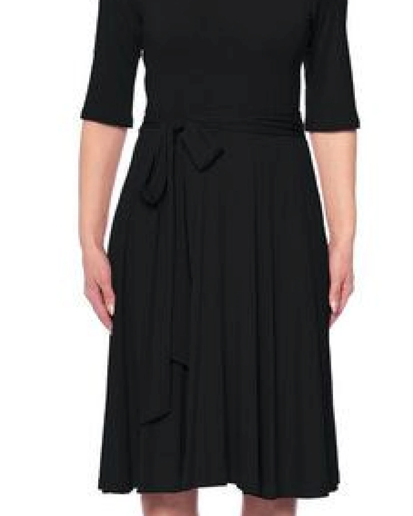 Ingoria AVA wendbares Wickelkleid 3/4 Arm mit schwingendem Rock (Uni) – Ansicht 2