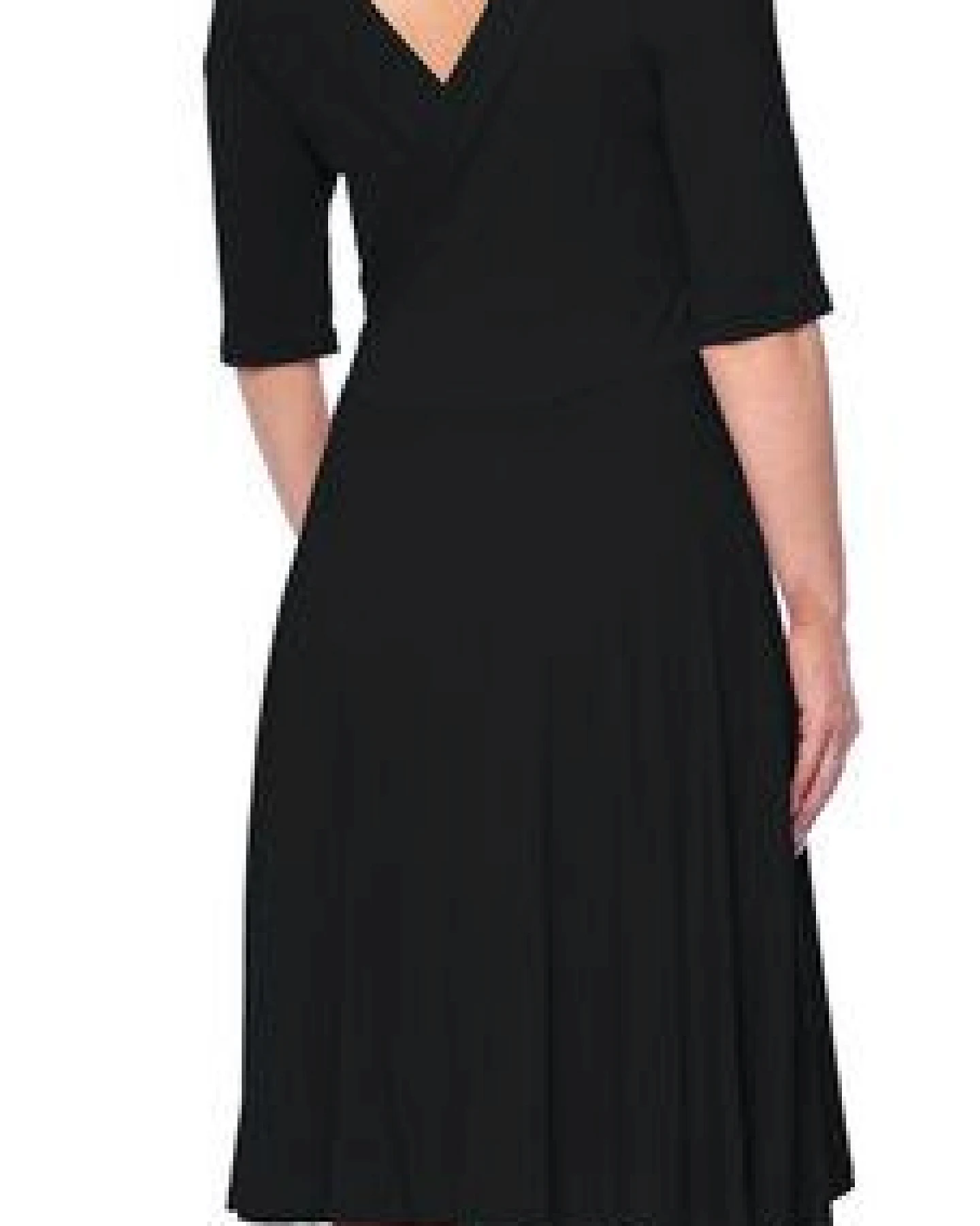 Ingoria AVA wendbares Wickelkleid 3/4 Arm mit schwingendem Rock (Uni) – Ansicht 4