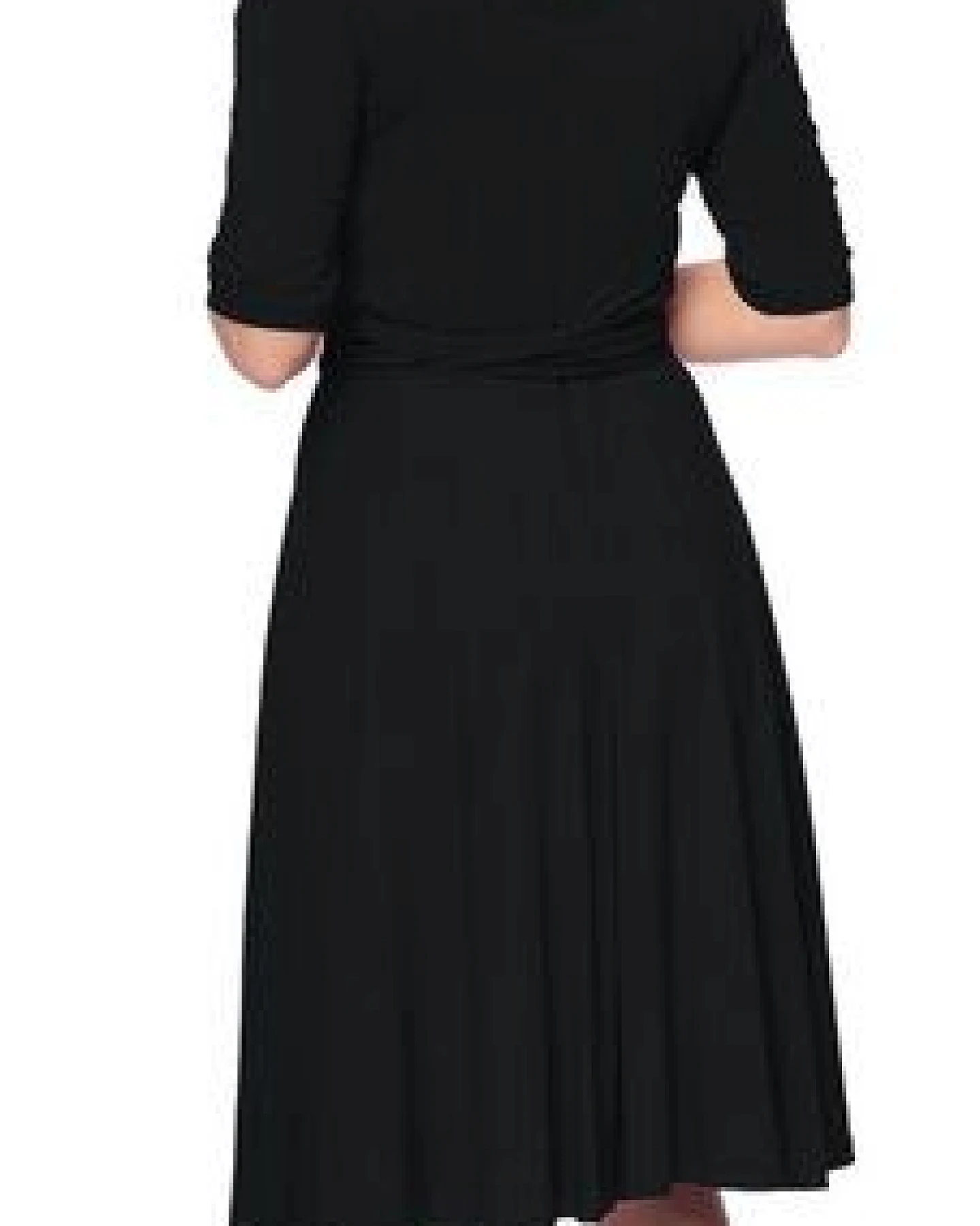 Ingoria AVA wendbares Wickelkleid 3/4 Arm mit schwingendem Rock (Uni) – Ansicht 3