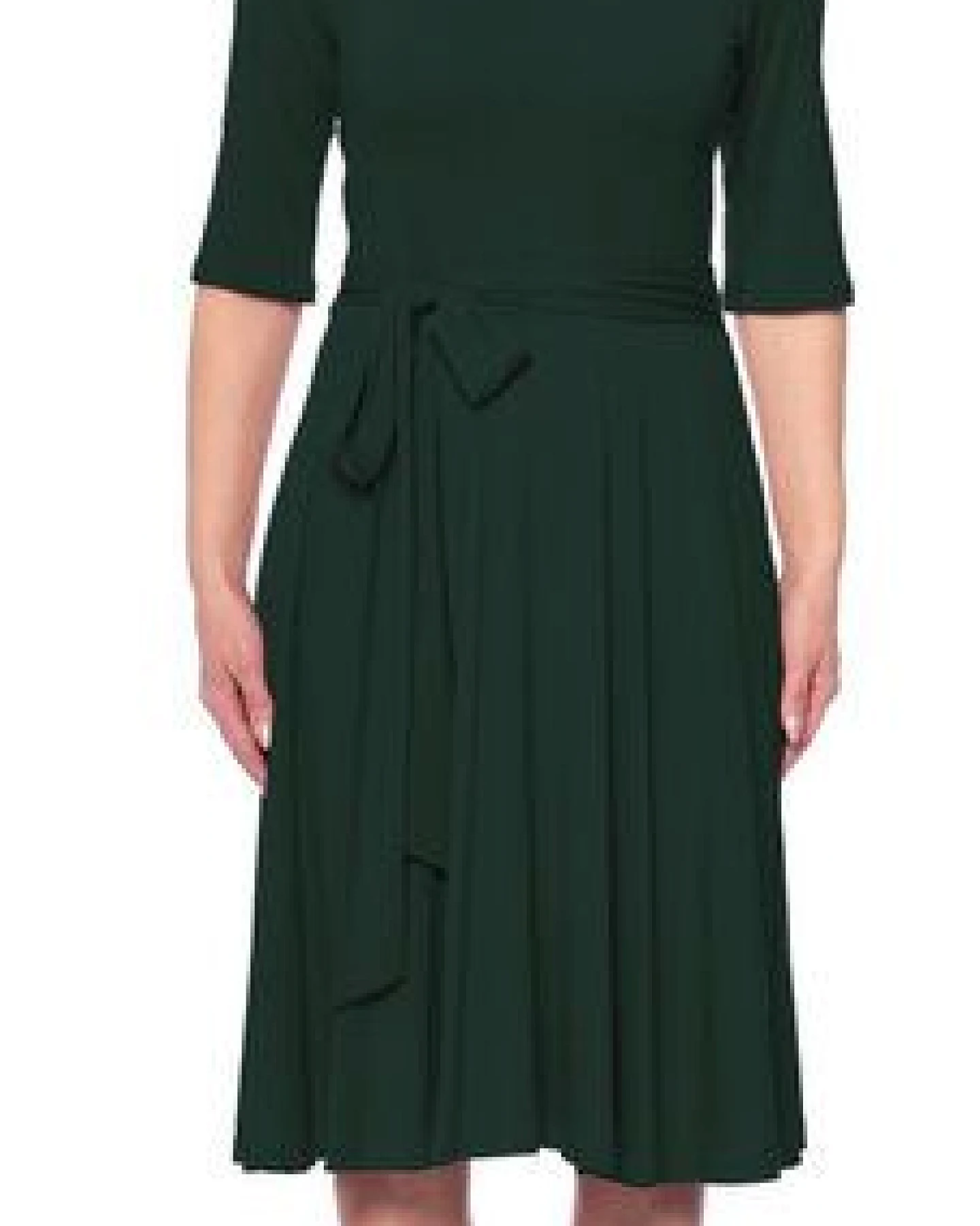 Ingoria AVA wendbares Wickelkleid 3/4 Arm mit schwingendem Rock (Uni) – Ansicht 2