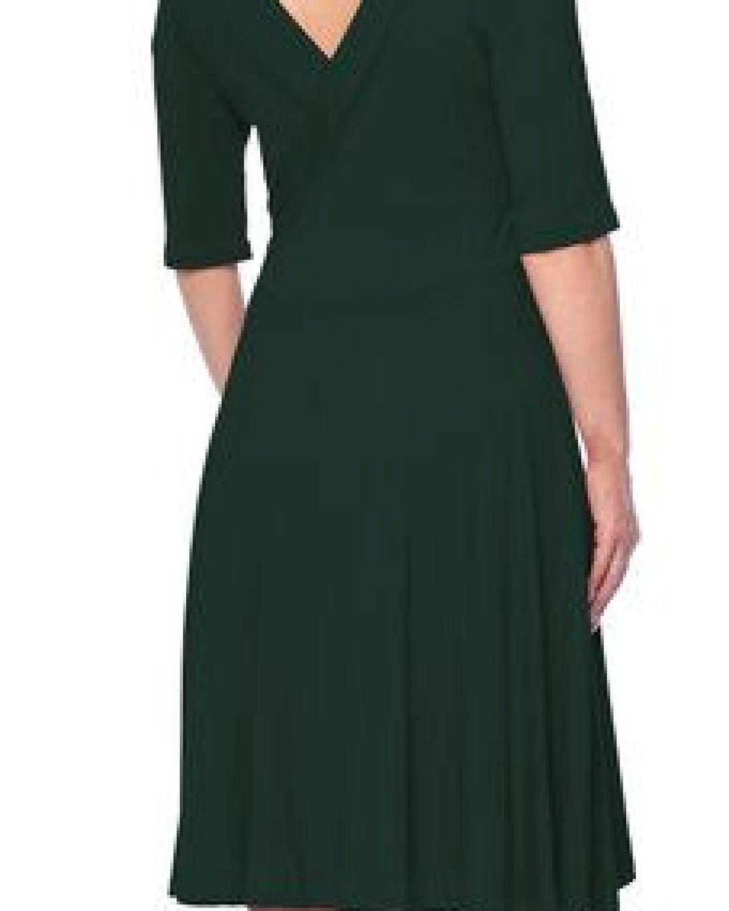 Ingoria AVA wendbares Wickelkleid 3/4 Arm mit schwingendem Rock (Uni) – Ansicht 3