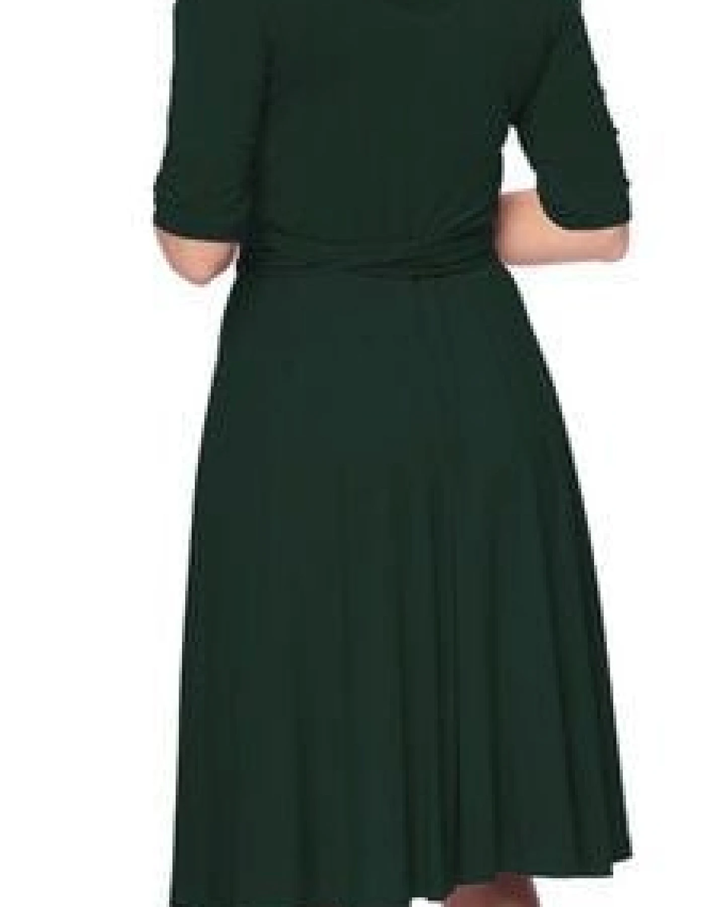 Ingoria AVA wendbares Wickelkleid 3/4 Arm mit schwingendem Rock (Uni) – Ansicht 4