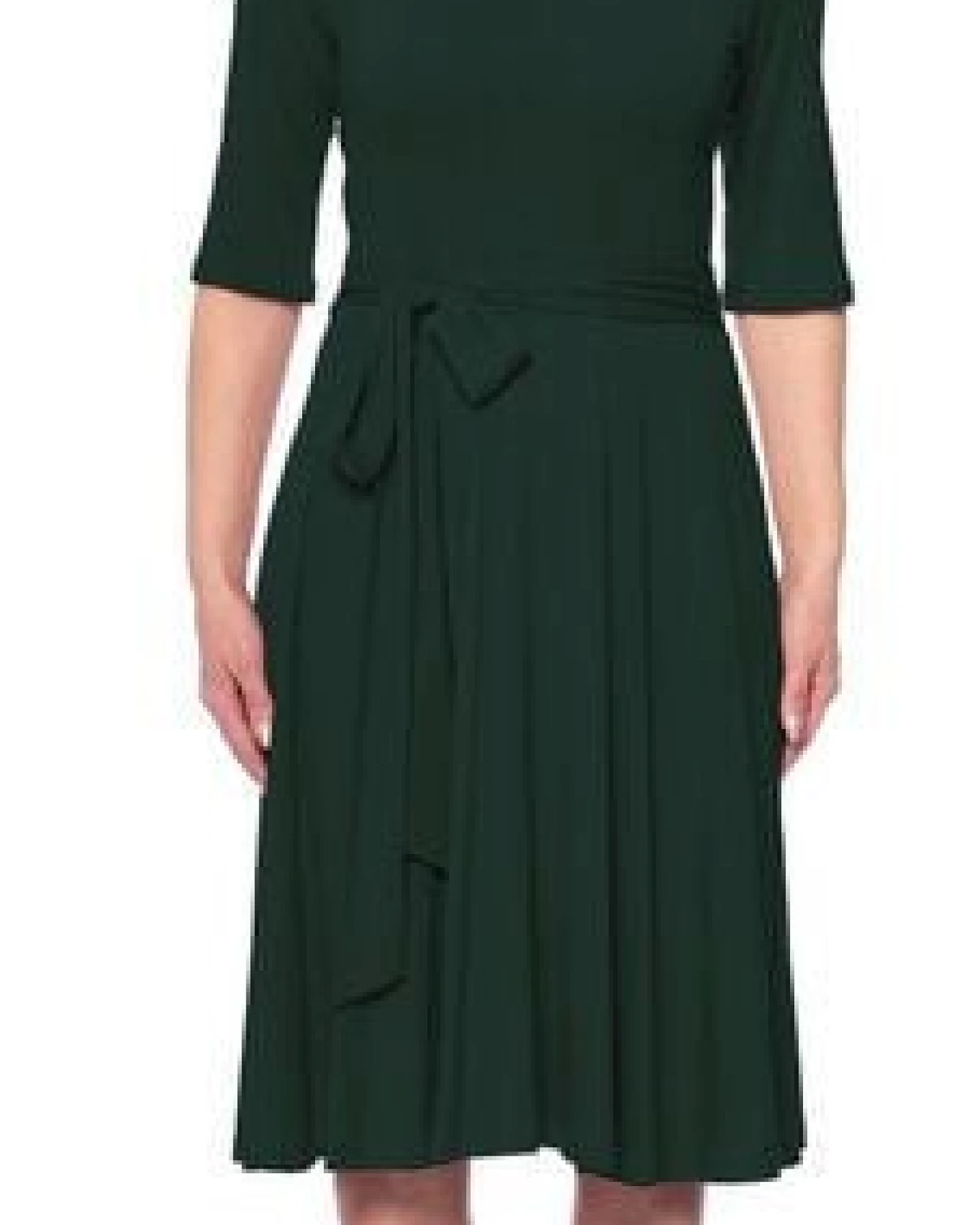 Ingoria AVA wendbares Wickelkleid 3/4 Arm mit schwingendem Rock (Uni) – Ansicht 2